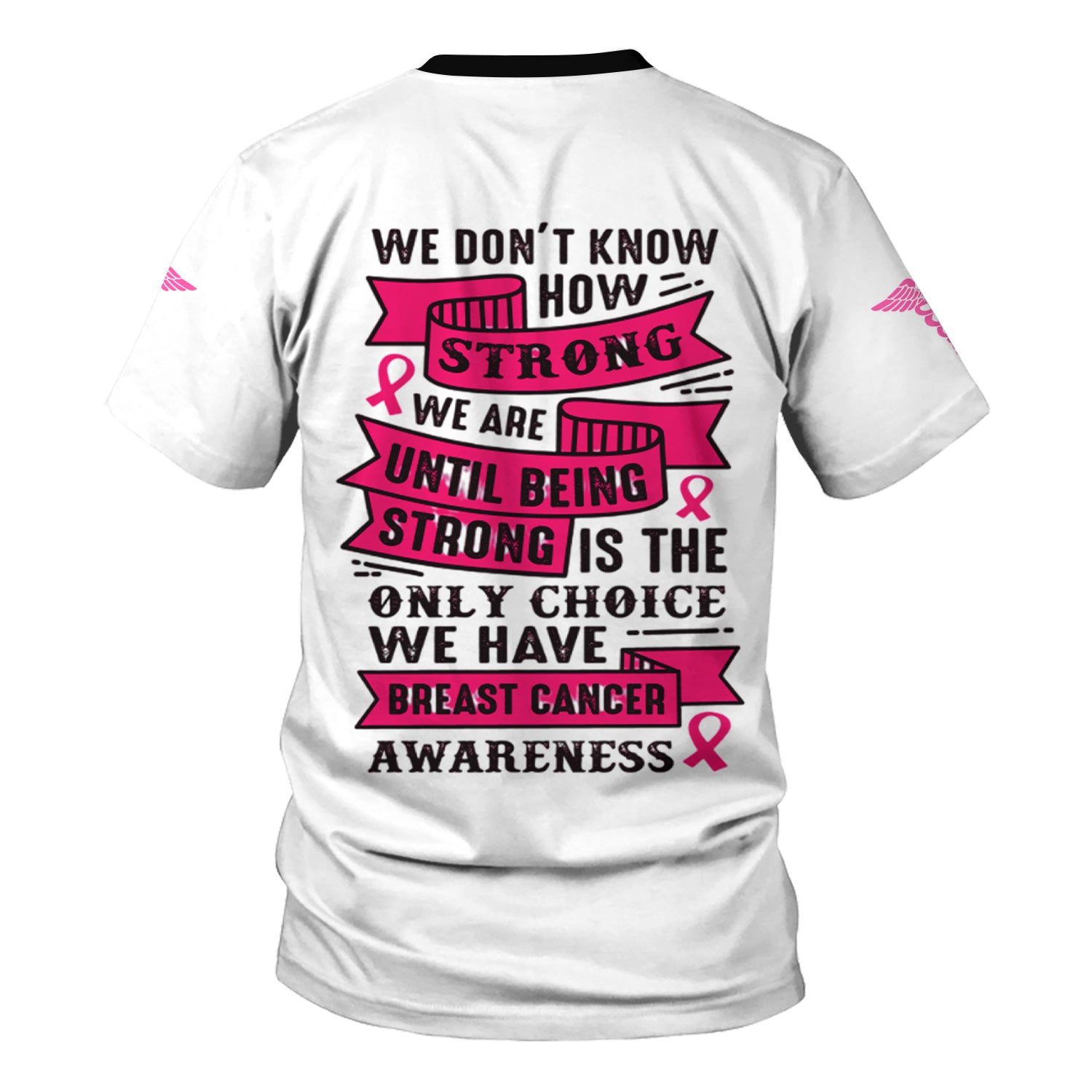 Custom Breast Cancer Warrior Shirt - Pink Ribbon Cross & Being Strong Is The Only Choice Tee - Gift for Women RN, LPN, CNA