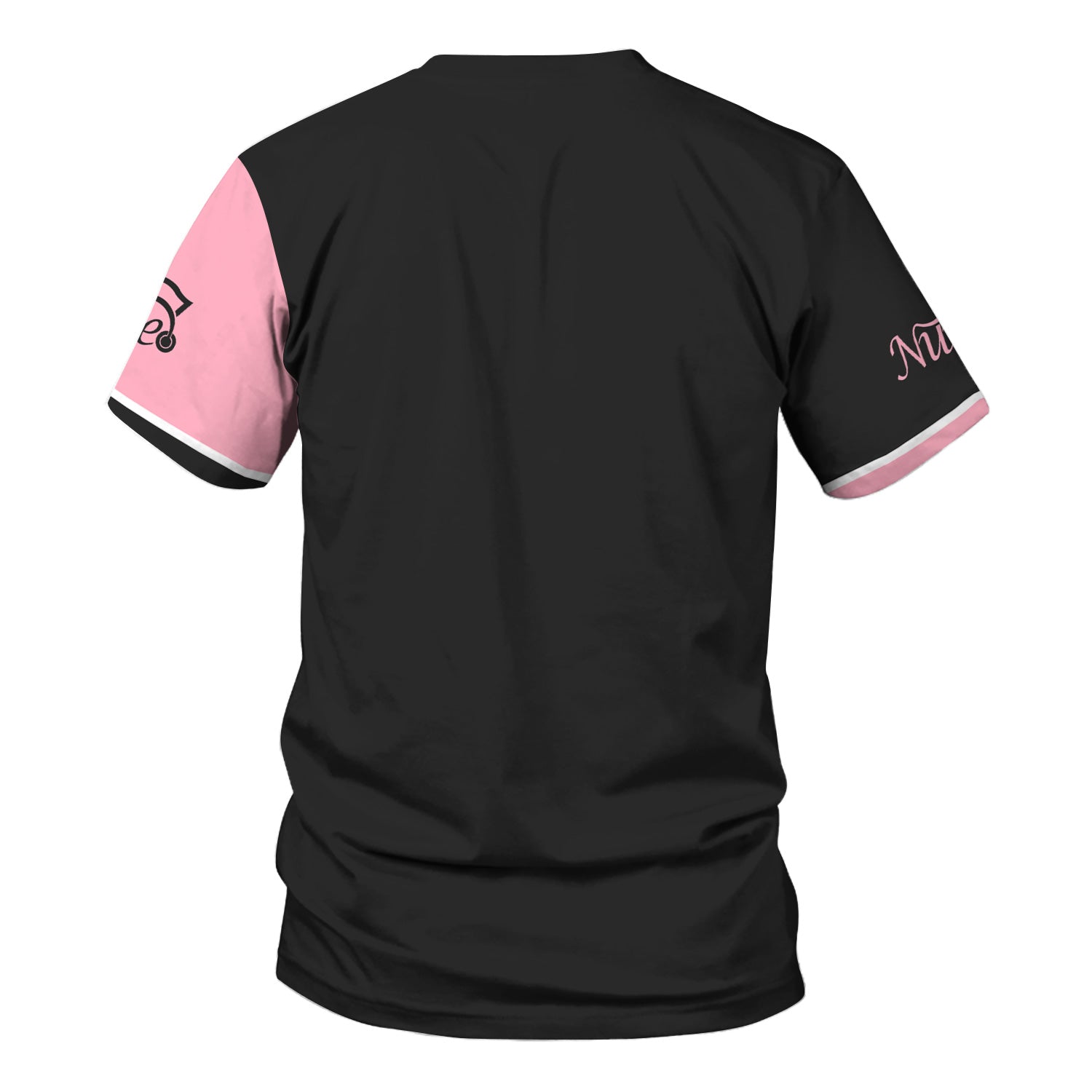 Personalized Pink Nurse Shirt with Name - Cute Bow & Stethoscope Graphic Design - Medical Gift for RN, LPN, CNA