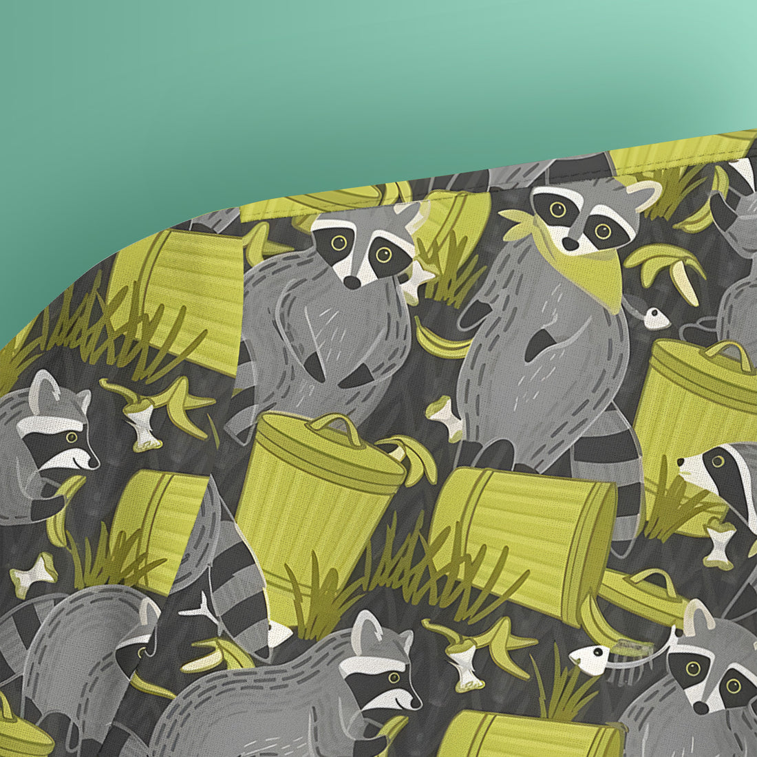 Cute Raccoon Trash Panda Pattern Scrub Top, Comfortable Scrubs for Nurses