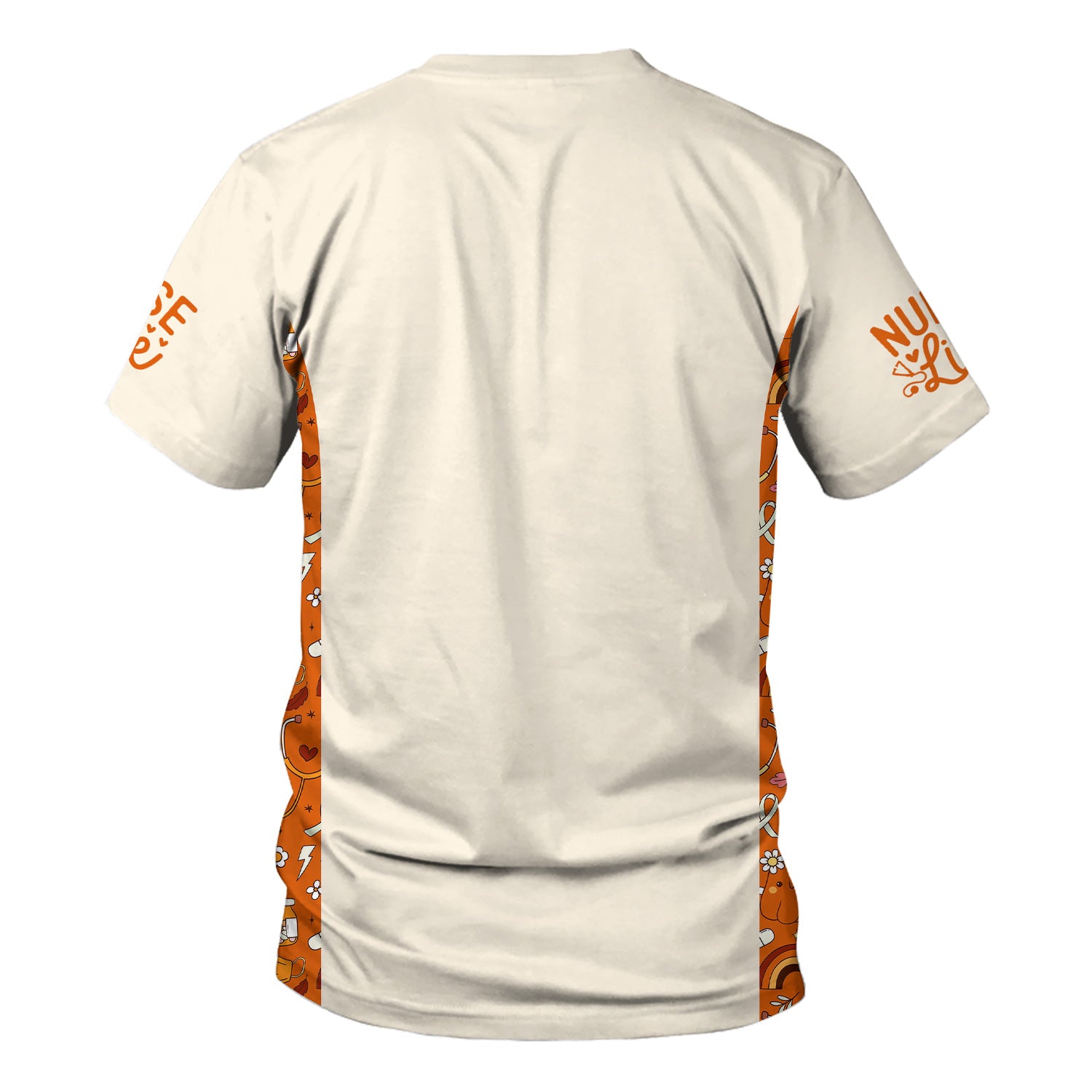 Fall Nurse Scrub Shirt with Pumpkin Design - Thankful Grateful Blessed Quote - Custom Autumn Gift for Women RN CNA LPN