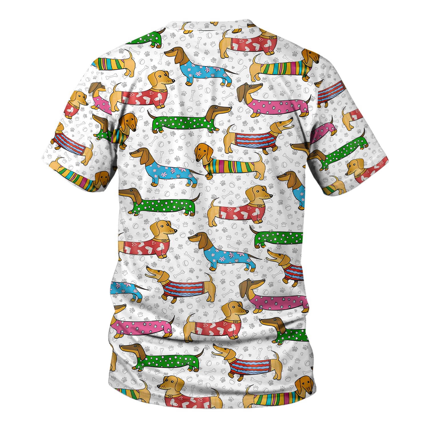 Dachshund Dog Scrub Top - Funny Animal Lover Scrubs For Women - RN LPN CNA Healthcare Workers Gift
