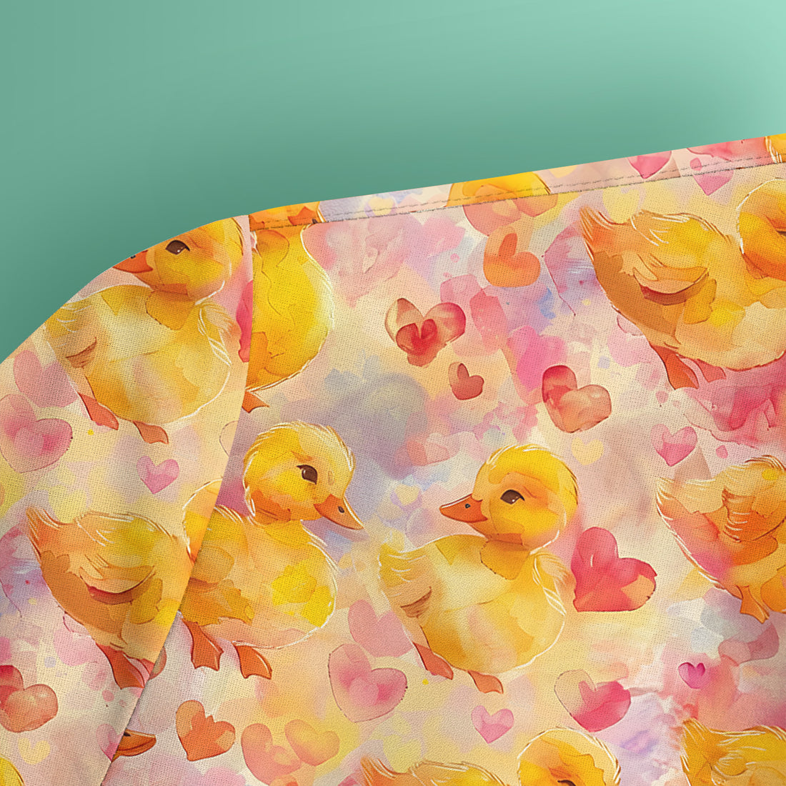 Cute Duck Heart Watercolor Pattern Scrub Top, Comfortable Scrubs for Nurses