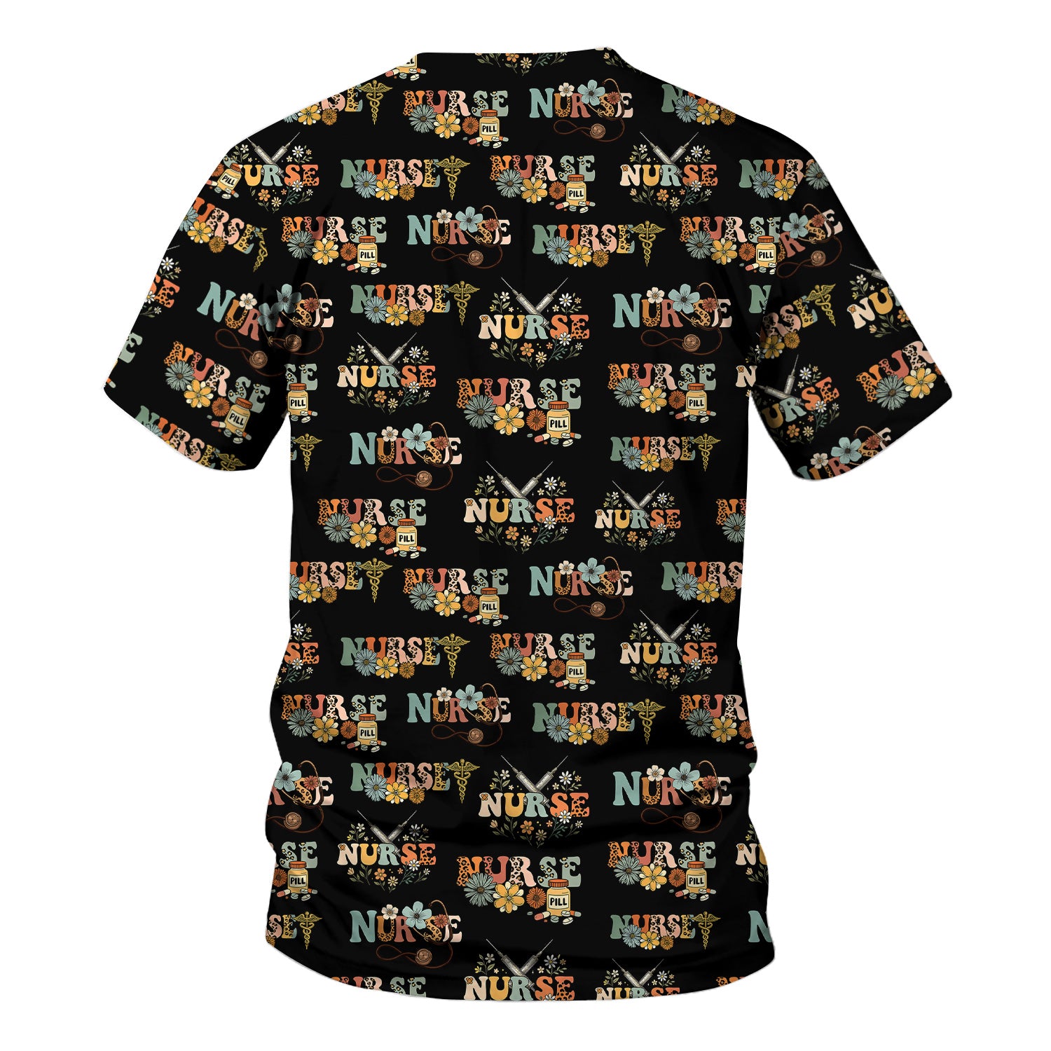 Custom Nurse Shirt for Women - Funny Medical Stethoscope Flowers Tee - Gift for RN LPN CNA