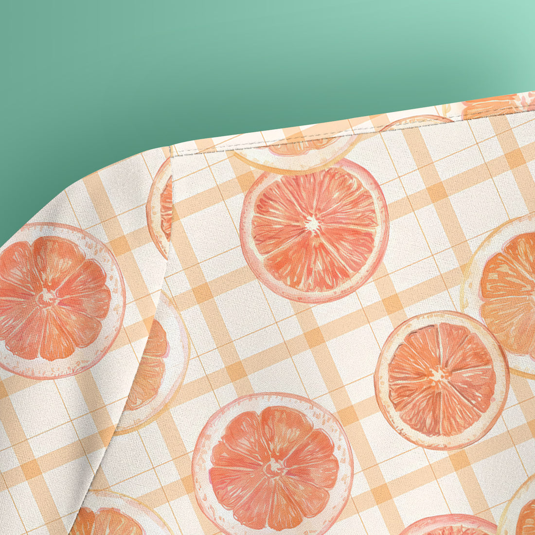 Fresh Grapefruit Slice Summer Fruit Pattern Scrubs Top, Comfortable Scrubs for Nurses
