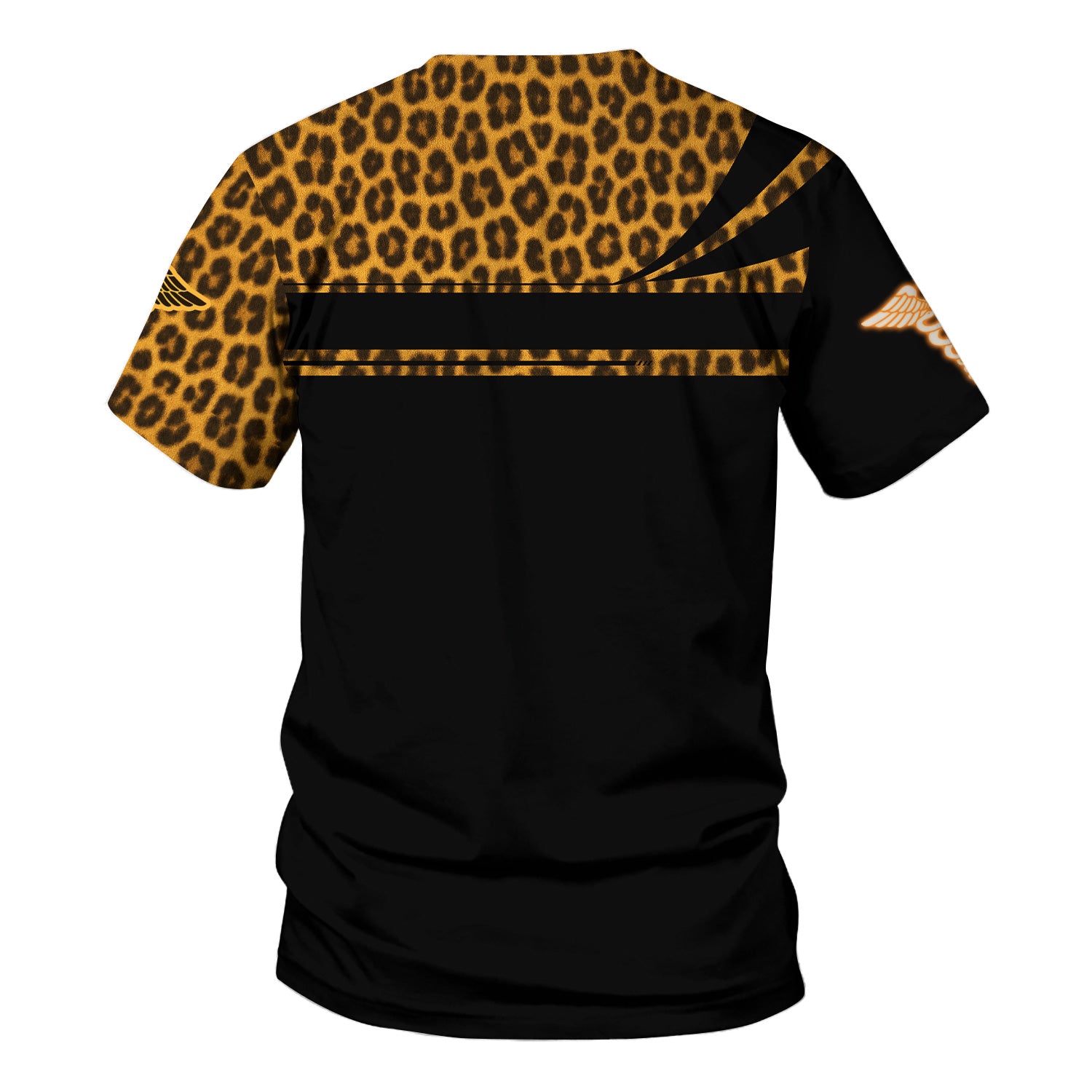 Personalized Nurse Scrub Top for Women - Cheetah Pattern with Stethoscope & Syringe Design - Custom Name Gift for RN, CNA, LPN