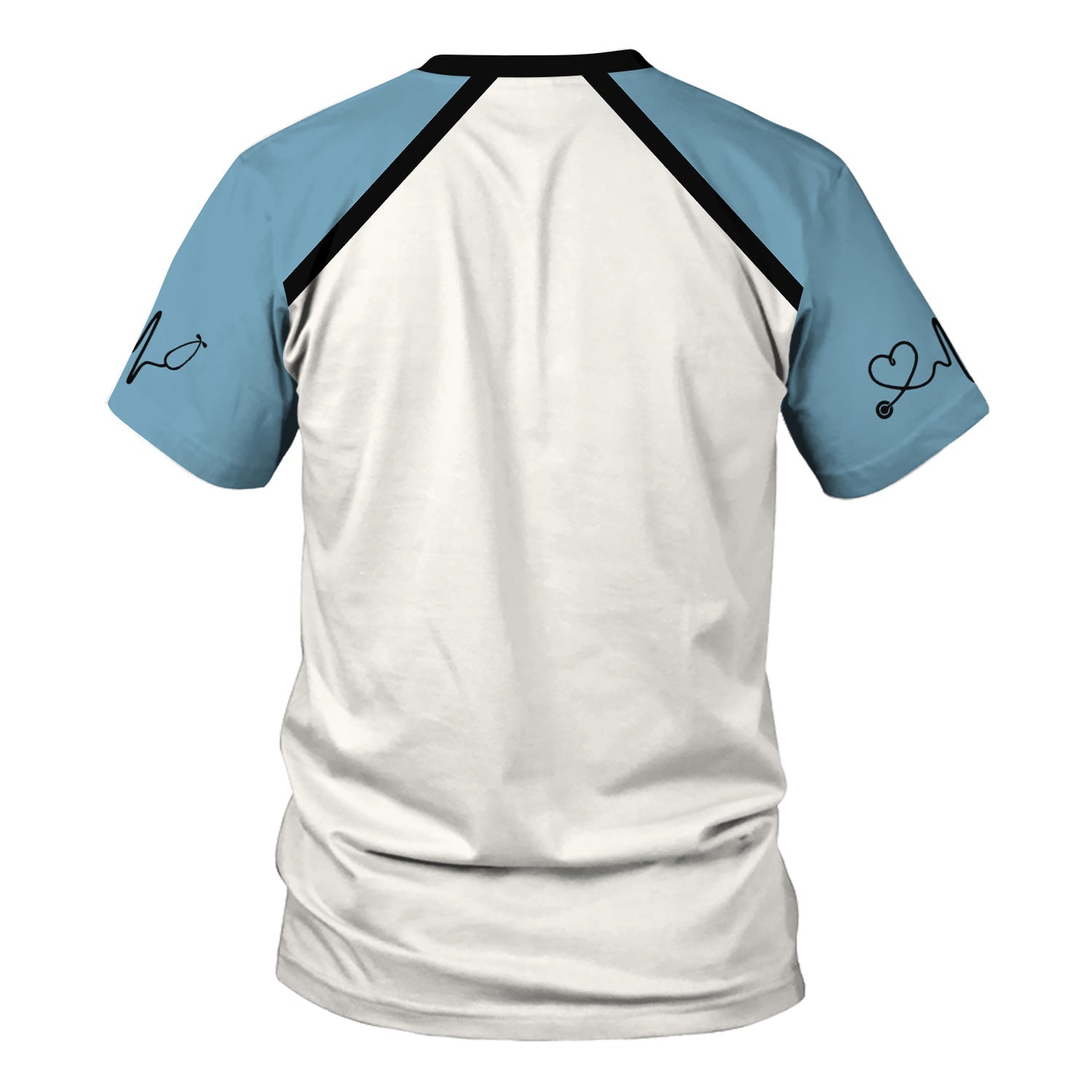 Custom Nurse Scrub Top for Women - Cute Bow Stethoscope Design & Name Personalization - Gift for RN CNA LPN Nursing Appreciation