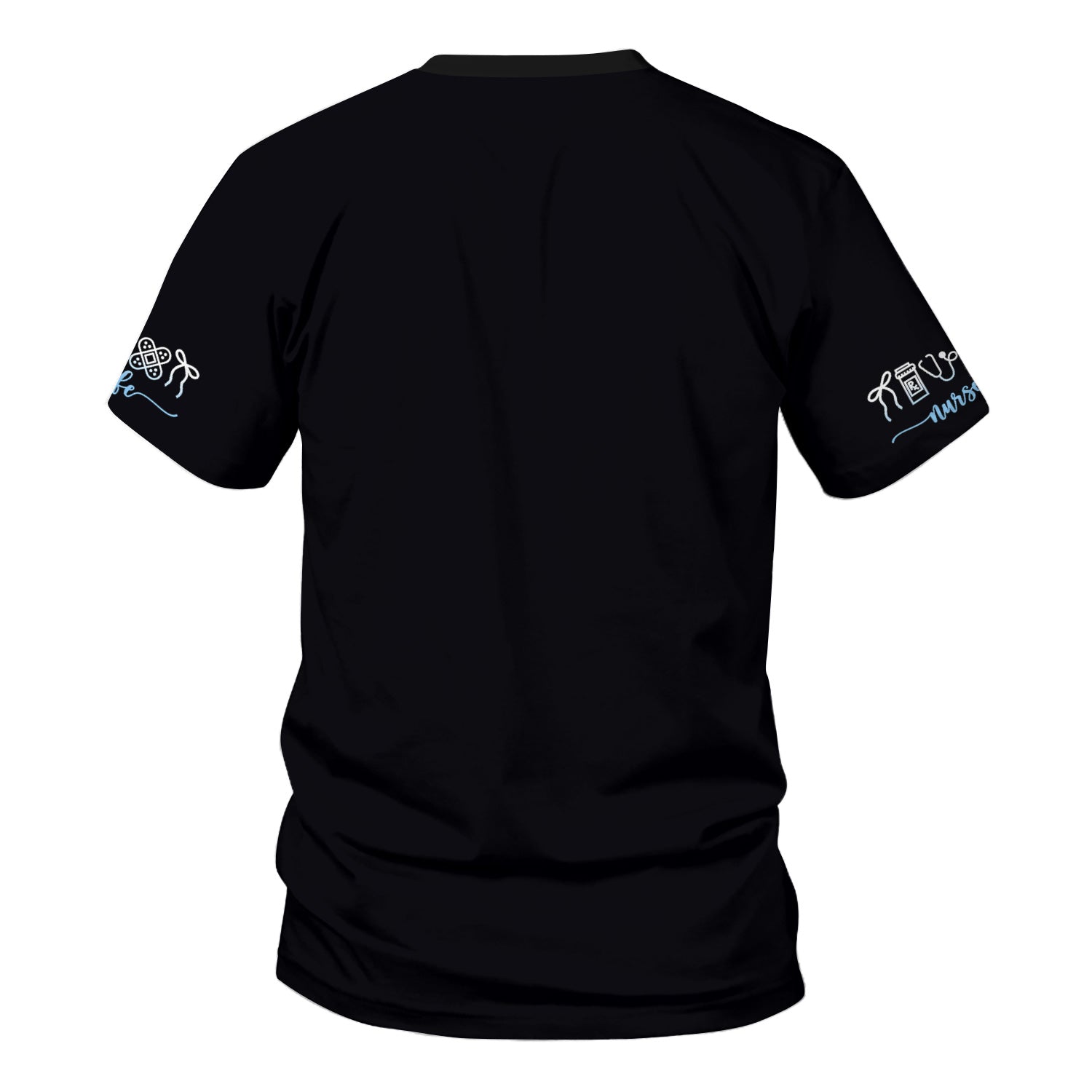 Funny Nurse T-shirt with Glowing 'N' Design - Customizable with Stethoscope & Wings Design - Perfect for RN, CNA, LPN, Healthcare Professionals