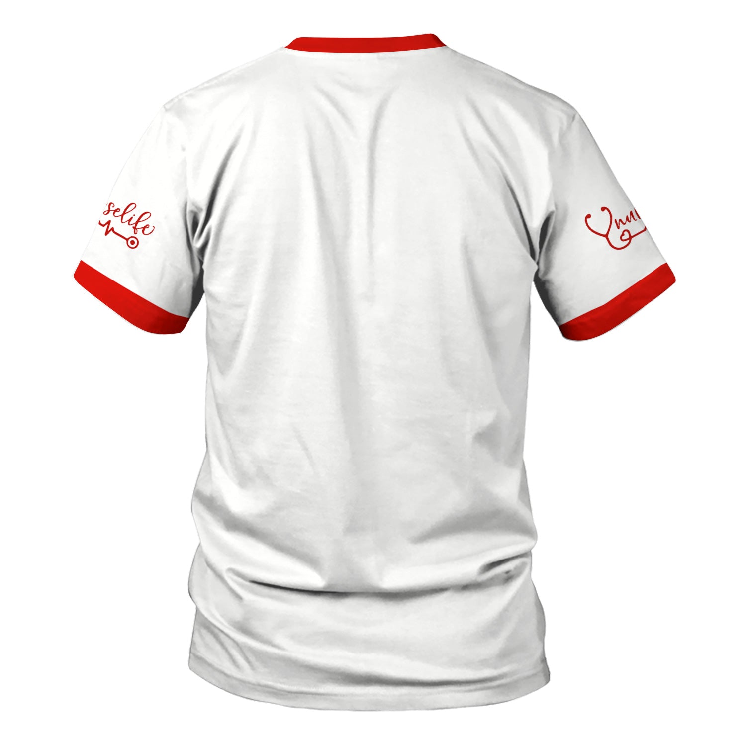 Custom Nurse Scrubs - Medical Tools & Heartbeat Graphic - Personalized Scrubs for RN CNA LPN Healthcare Workers