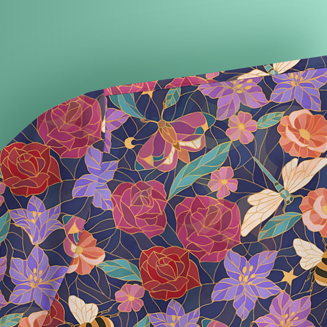 Charming Floral Garden With Bees And Dragonflies Scrub Top, Comfortable Scrubs for Nurses