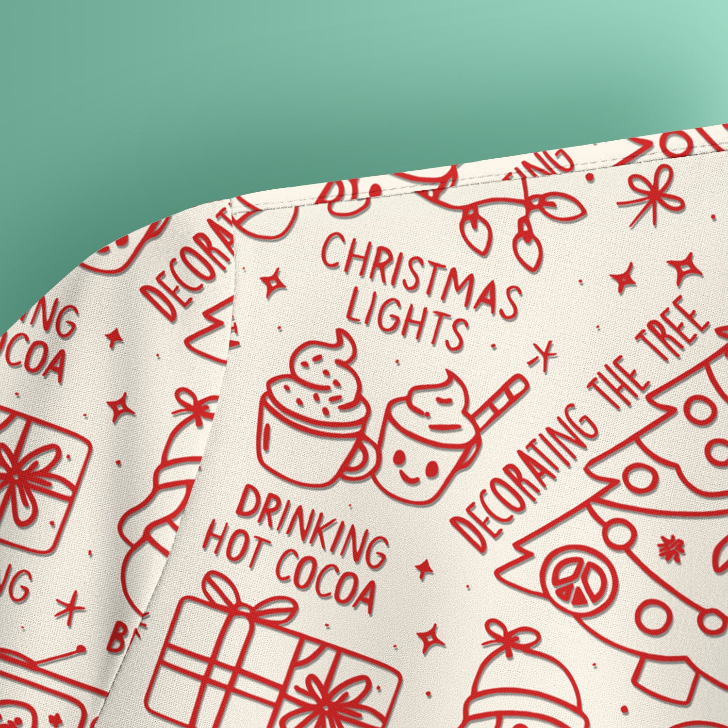 Christmas Pattern Scrub Top, Holiday Baking Cookies Nurse Shirt, Cute Medical Uniform Gift for RN, LPN, Healthcare Worker