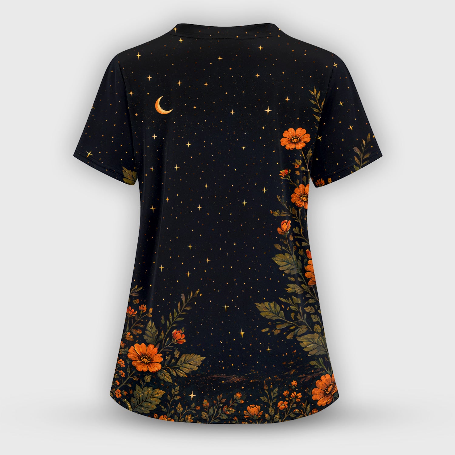 Halloween Witch Frog Pumpkin Scrub Set, Scrub Pants and V Neck Top