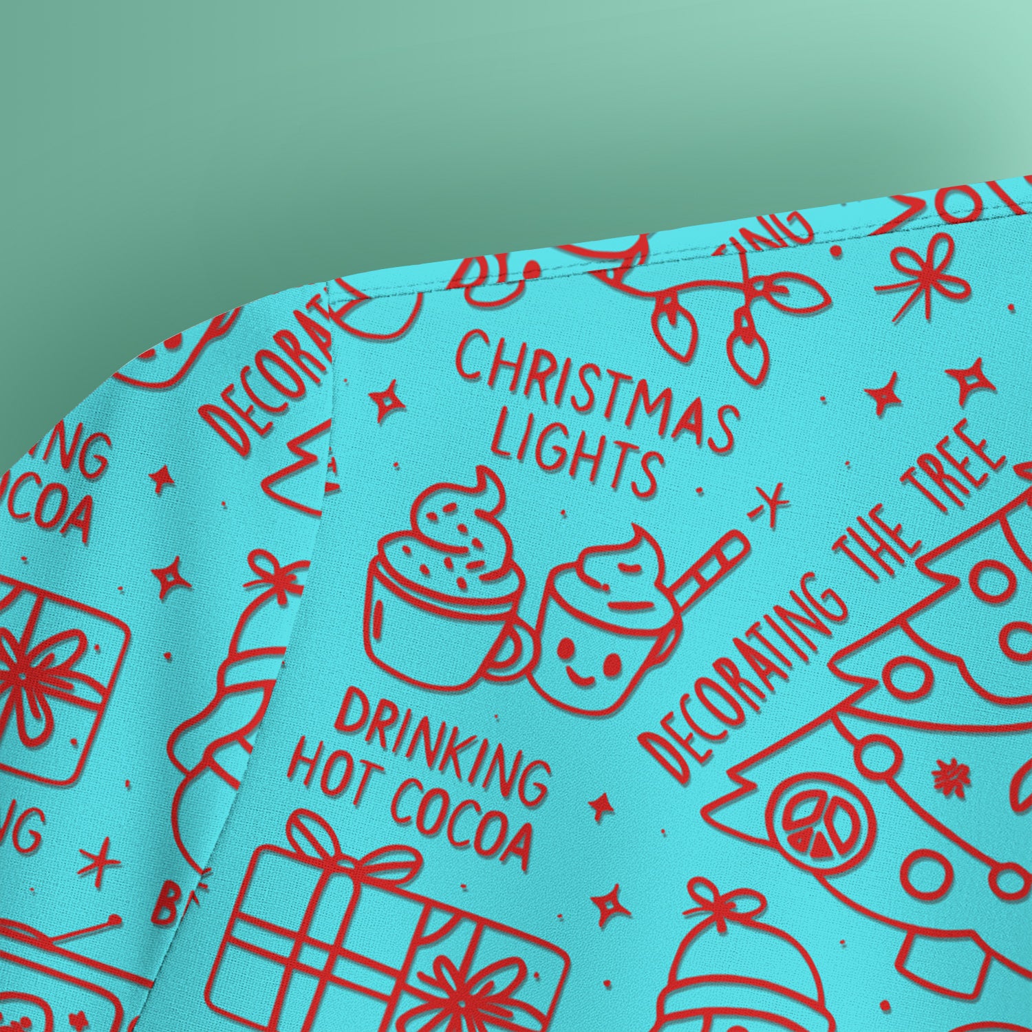 Christmas Pattern Scrub Top, Holiday Baking Cookies Nurse Shirt, Cute Medical Uniform Gift for RN, LPN, Healthcare Worker