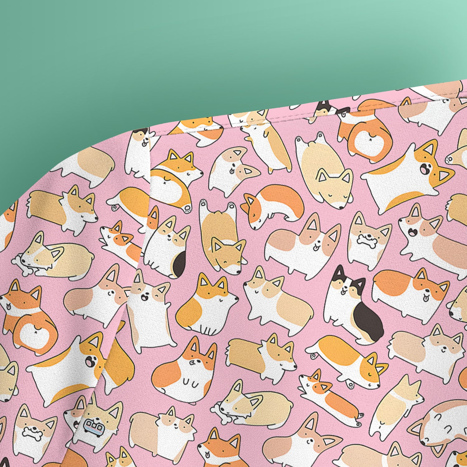 Cute Corgi Dog All Over Print Scrub Top, Comfortable Scrubs for Nurses