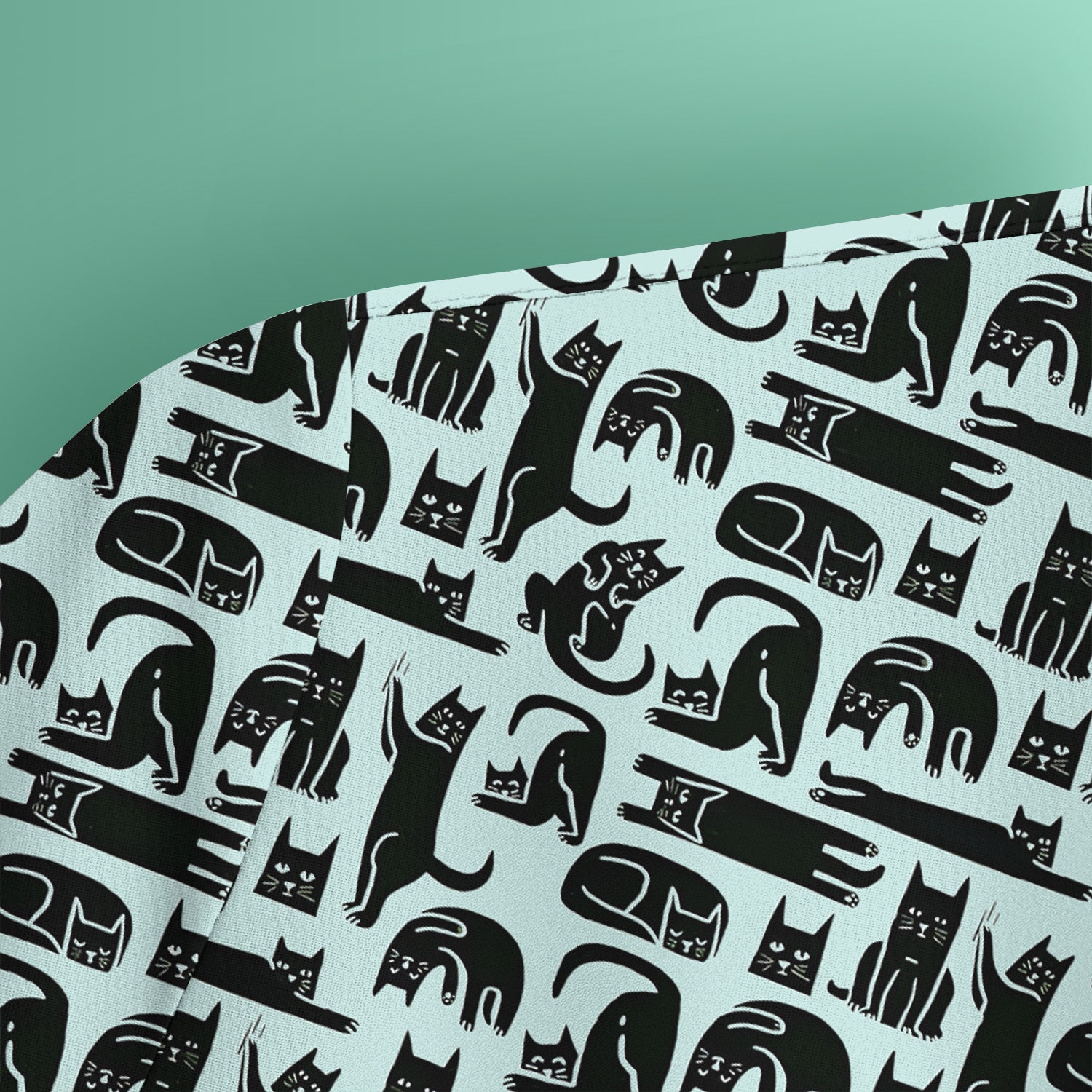 Cute Funny Cat Poses Print Scrub Top, Comfortable Scrubs for Nurses