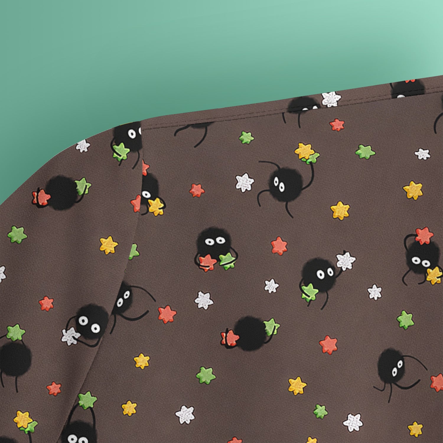 Funny Spider Pattern Pattern Pattern Scrub Top, Cartoon Spider Pattern Nursing Uniform For Women