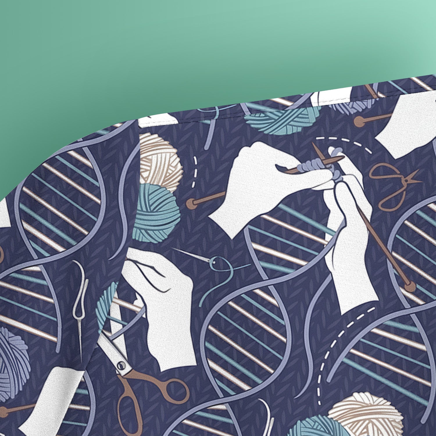 DNA Helix Yarn Pattern Scrub Top, Comfortable Scrubs for Nurses