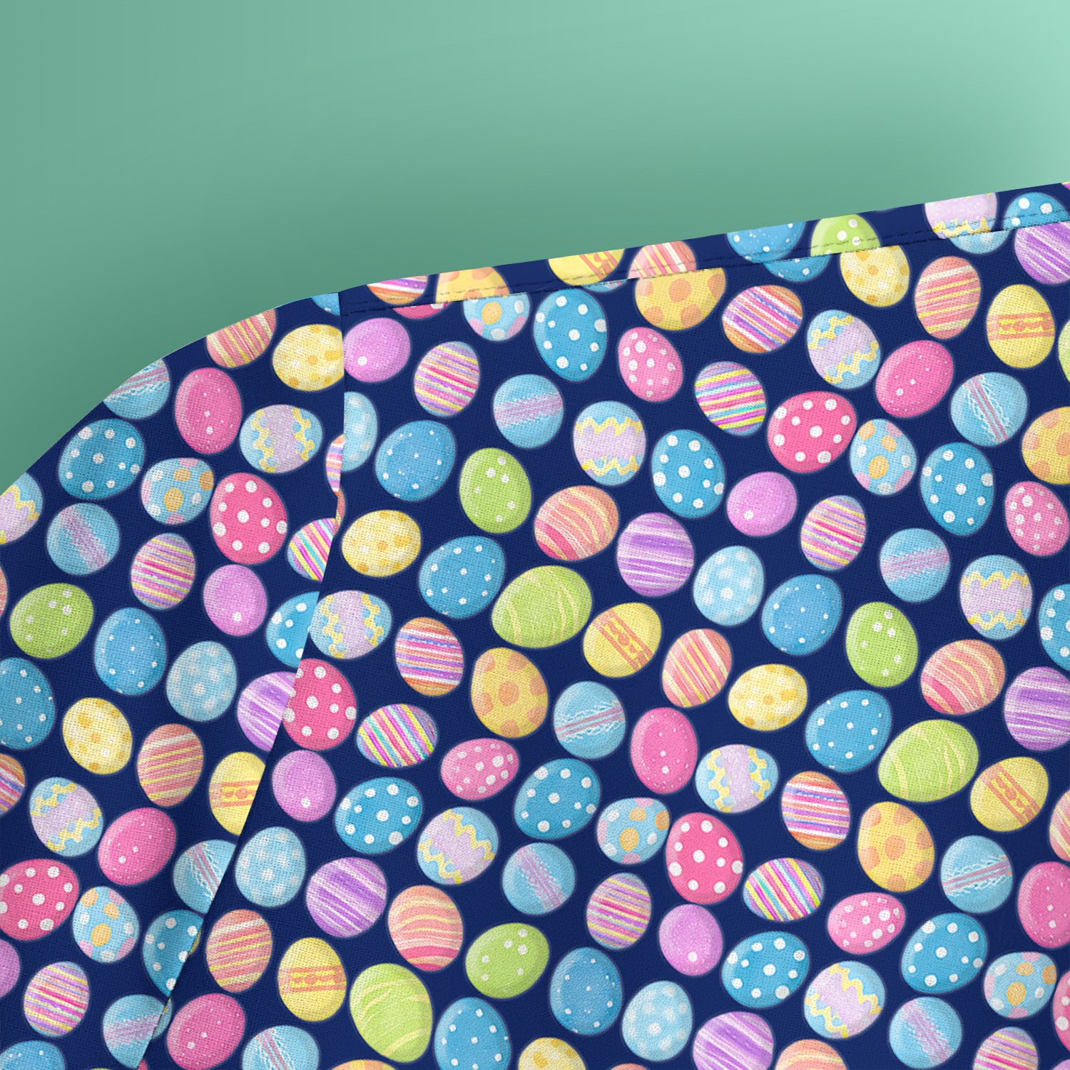 Colorful Easter Eggs Pattern Scrub Top, Comfortable Scrubs for Nurses