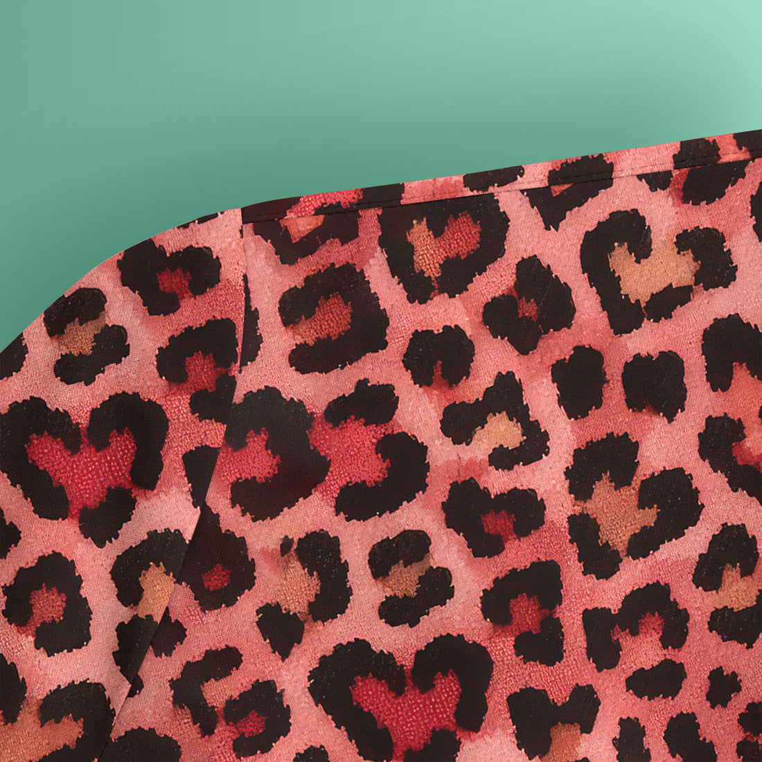 Leopard Pattern Nurse Scrub Top, Pink Medical Nurses Shirt, Breathable Fabrics Nursing Uniform, Valentine