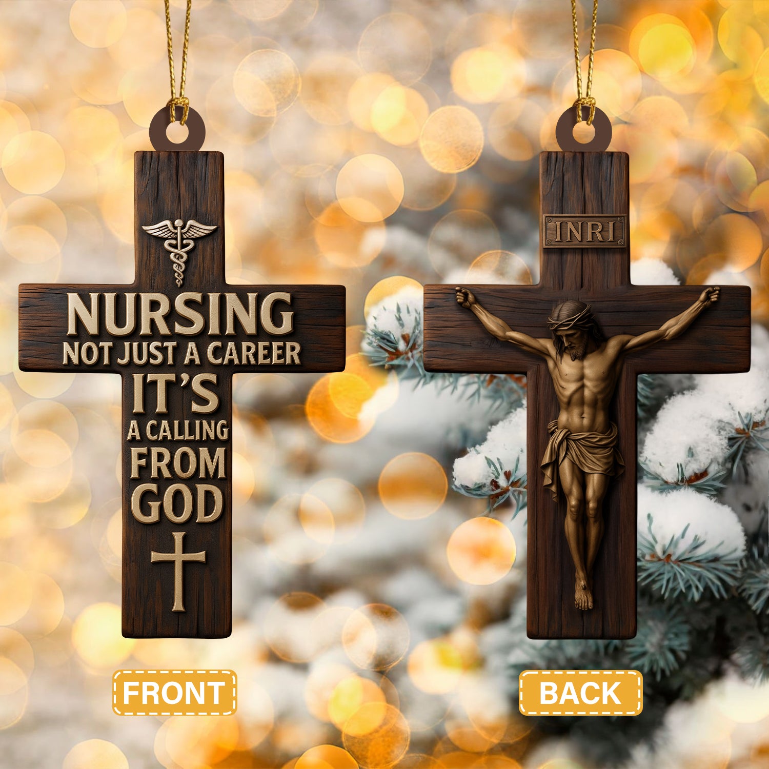 Christian Nurse Cross Ornament - Nursing Not Just a Career It’s a Calling from God - Religious Christmas Tree Decor Gift