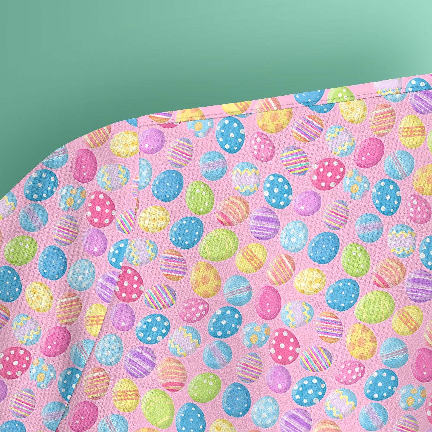 Colorful Easter Eggs Pattern Scrub Top, Comfortable Scrubs for Nurses