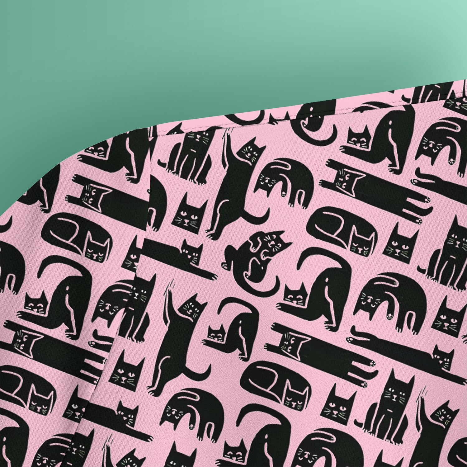 Cute Funny Cat Poses Print Scrub Top, Comfortable Scrubs for Nurses