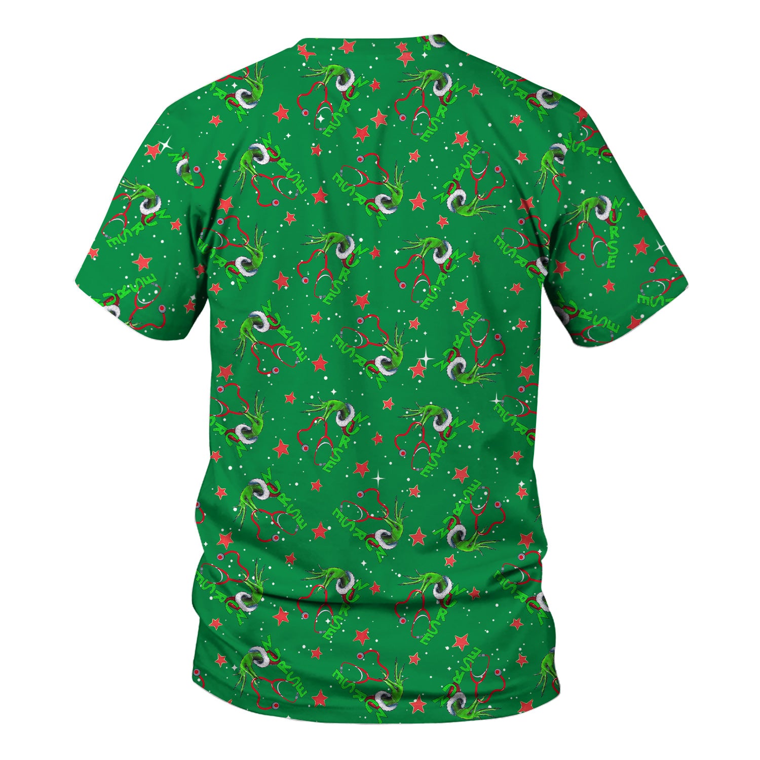 Custom Nurse Grinch Scrub Top - Funny Christmas Top for Women - Gift for RN LPN CNA Nursing
