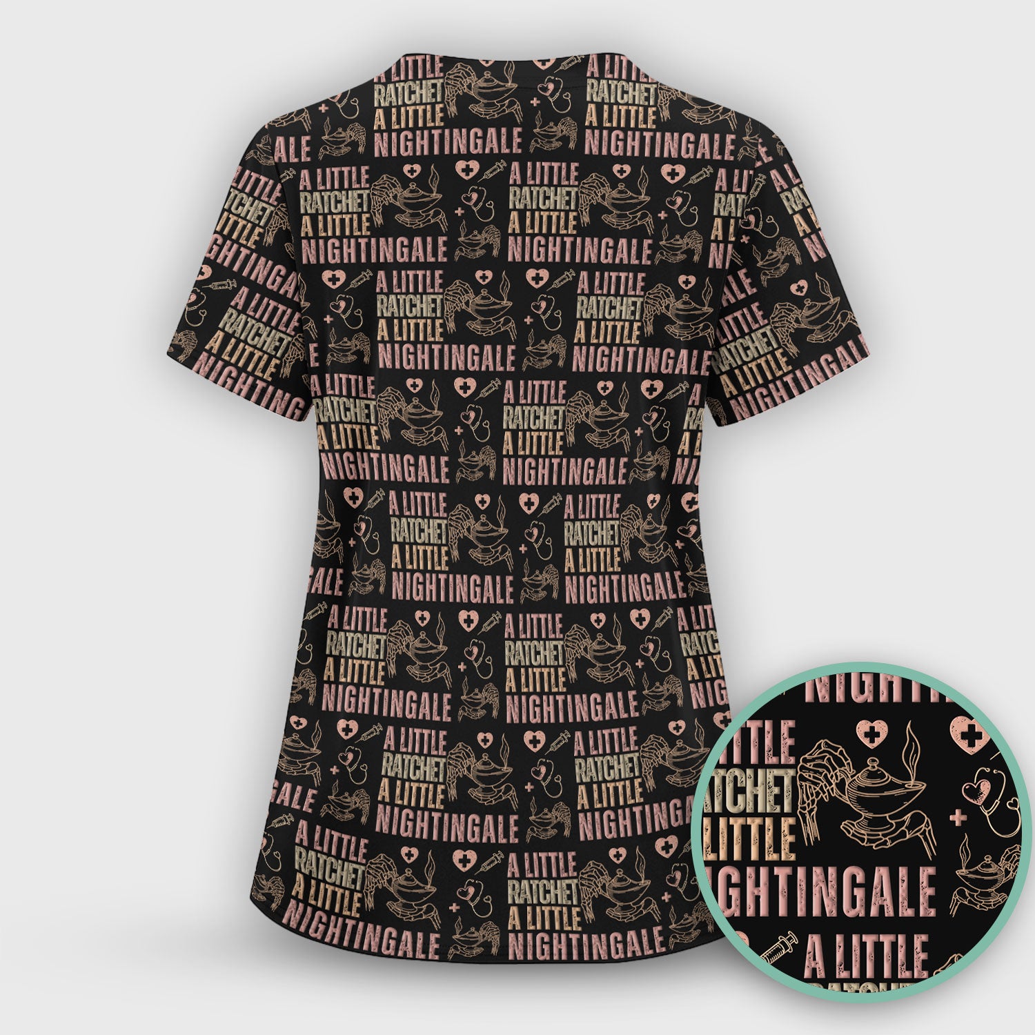 A Little Ratchet A Little Nightingale Nurse Scrub Top, Breathable Fabrics Nursing Uniform
