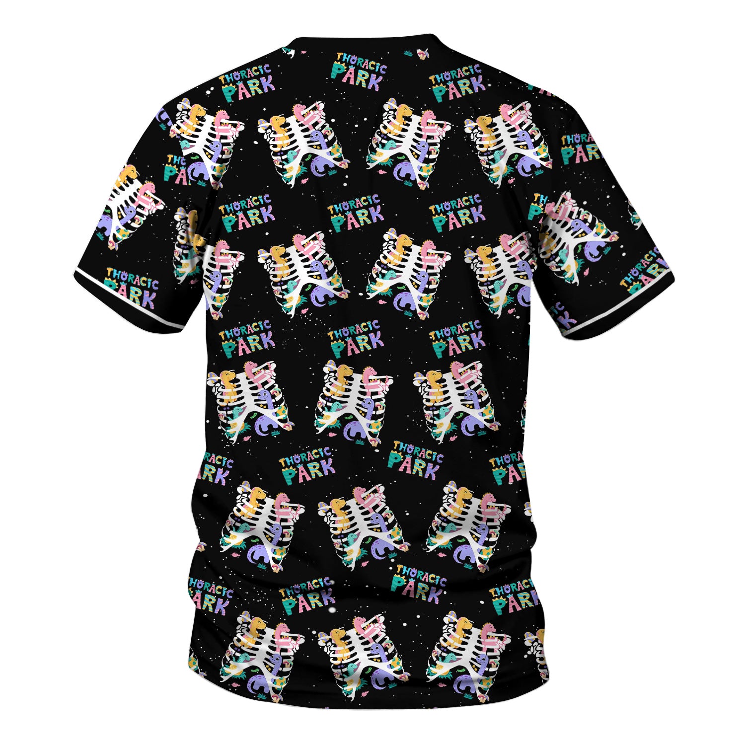 Funny Thoracic Park Nurse Shirt - Colorful Skeleton Rib Cage Medical T-Shirt - Gift for CNA, LPN, Medical Worker