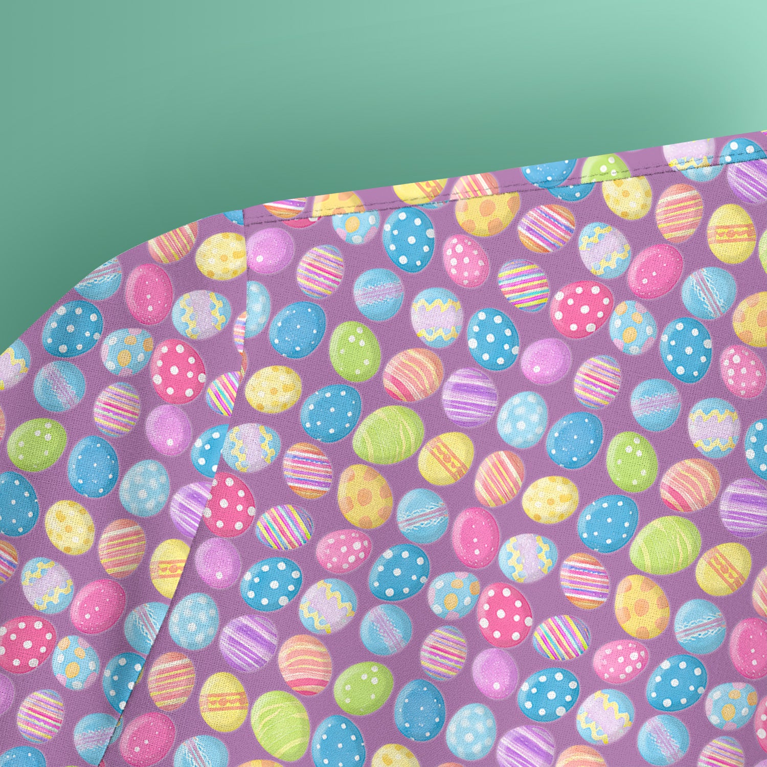 Colorful Easter Eggs Pattern Scrub Top, Comfortable Scrubs for Nurses