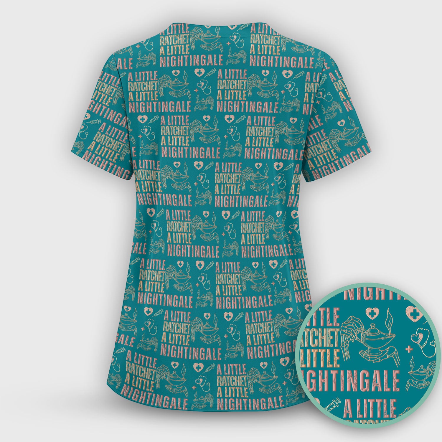 A Little Ratchet A Little Nightingale Nurse Scrub Top, Breathable Fabrics Nursing Uniform