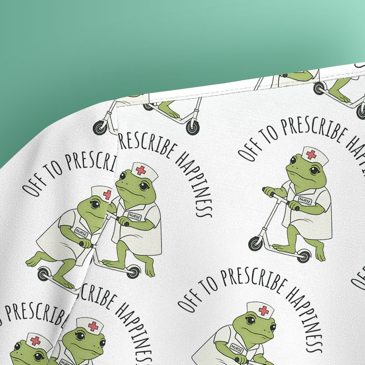 Cute Frog Nurse Off To Prescribe Happiness Scrub Top, Comfortable Scrubs for Nurses