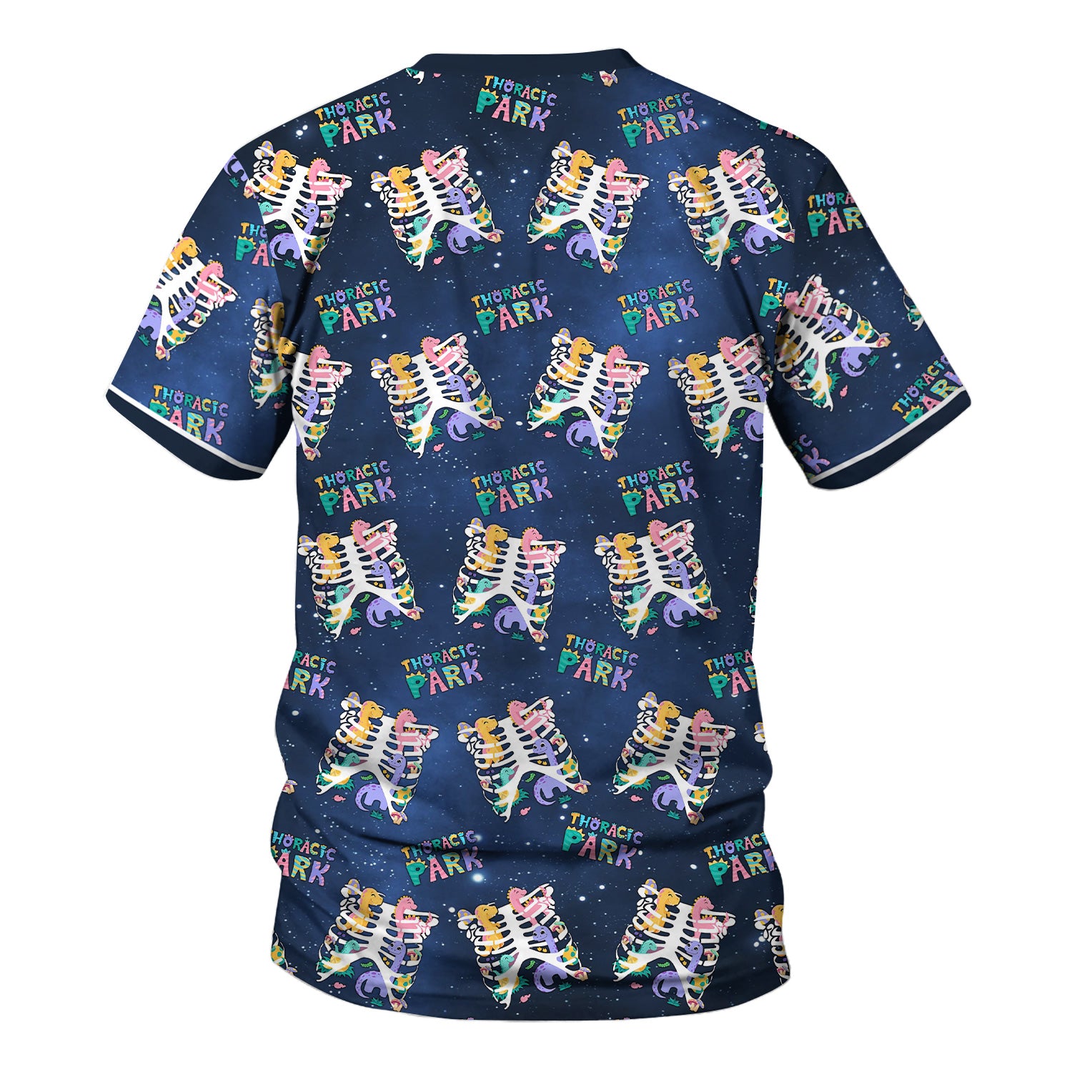Funny Thoracic Park Nurse Shirt - Colorful Skeleton Rib Cage Medical T-Shirt - Gift for CNA, LPN, Medical Worker