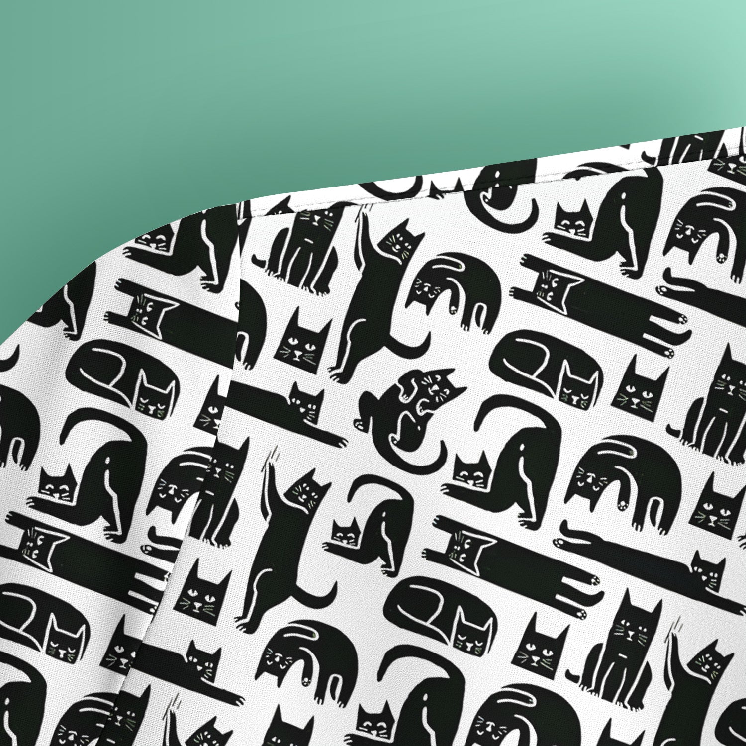 Cute Funny Cat Poses Print Scrub Top, Comfortable Scrubs for Nurses