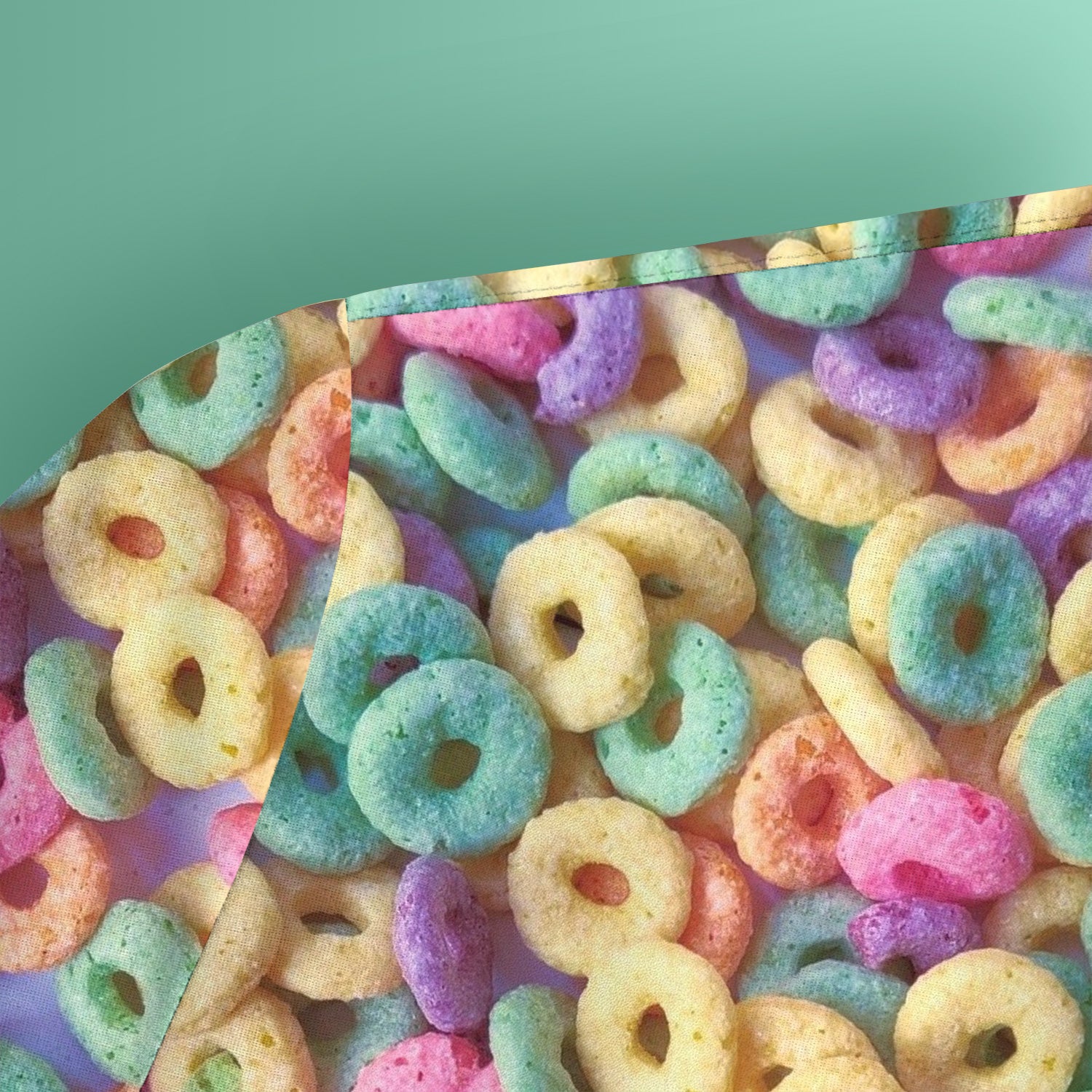 Colorful Cereal Loops Pattern Scrub Top, Comfortable Scrubs for Nurses