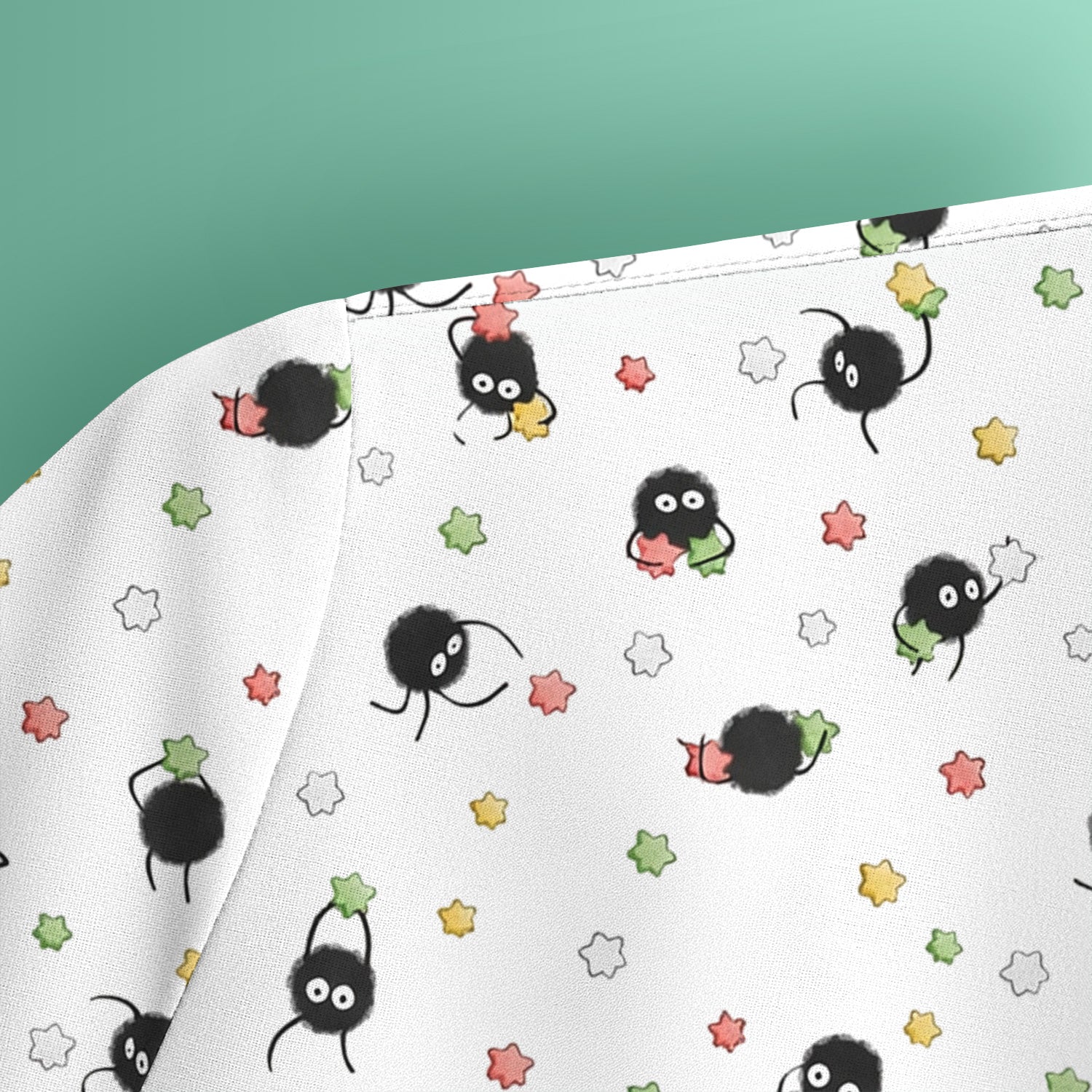 Funny Spider Pattern Pattern Pattern Scrub Top, Cartoon Spider Pattern Nursing Uniform For Women