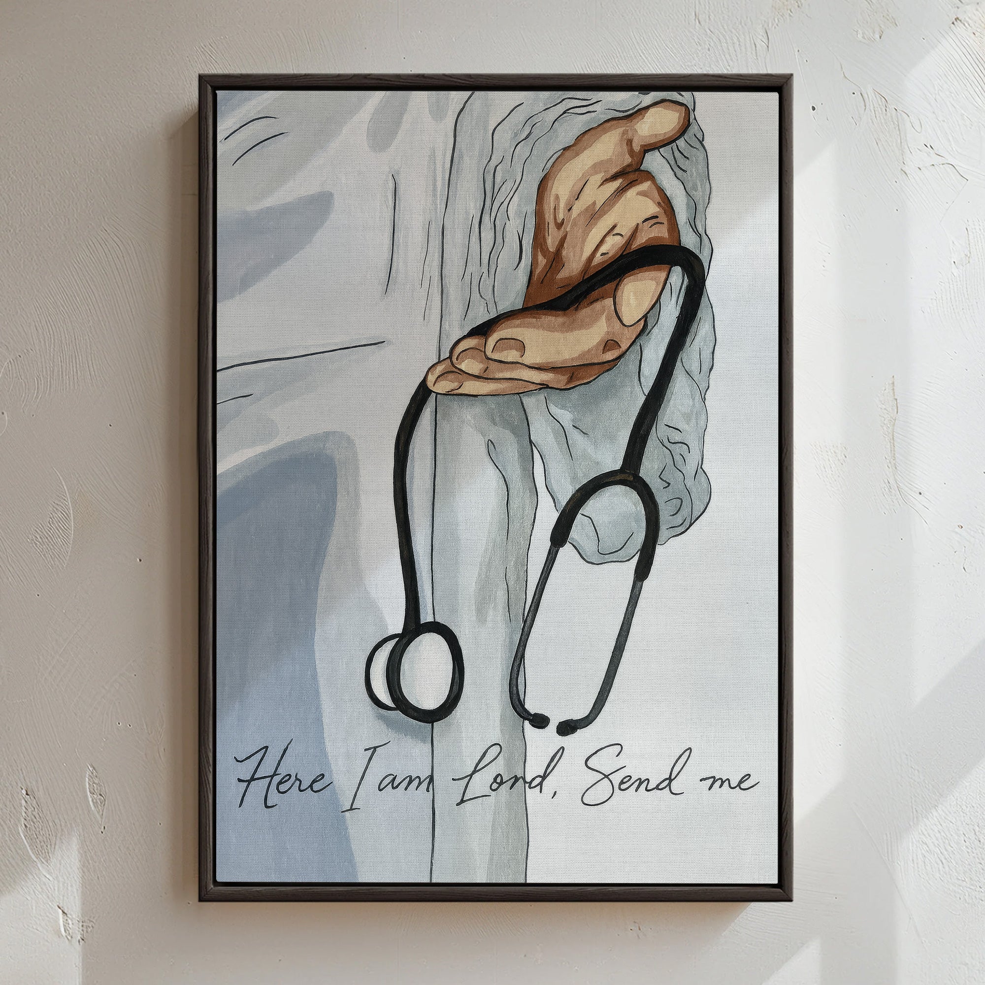 Christian Nurse Faith Canvas, Christian Nurse Faith Canvas Bible Verse, RN LPN & Healthcare Workers Gift