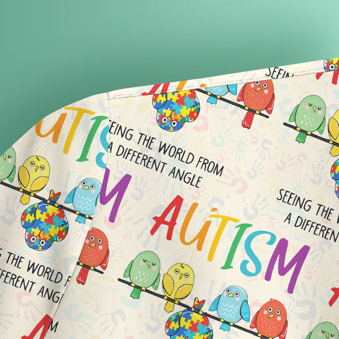 Autism Seeing The World From A Different Angle Birds Scrub Top ,Comfortable Scrubs for Nurses