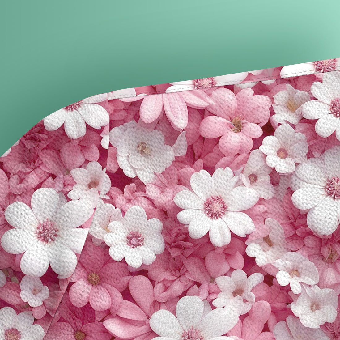 Cute Daisy Flower Bloom Pattern Scrub Top, Breathable Fabrics Nursing Uniform
