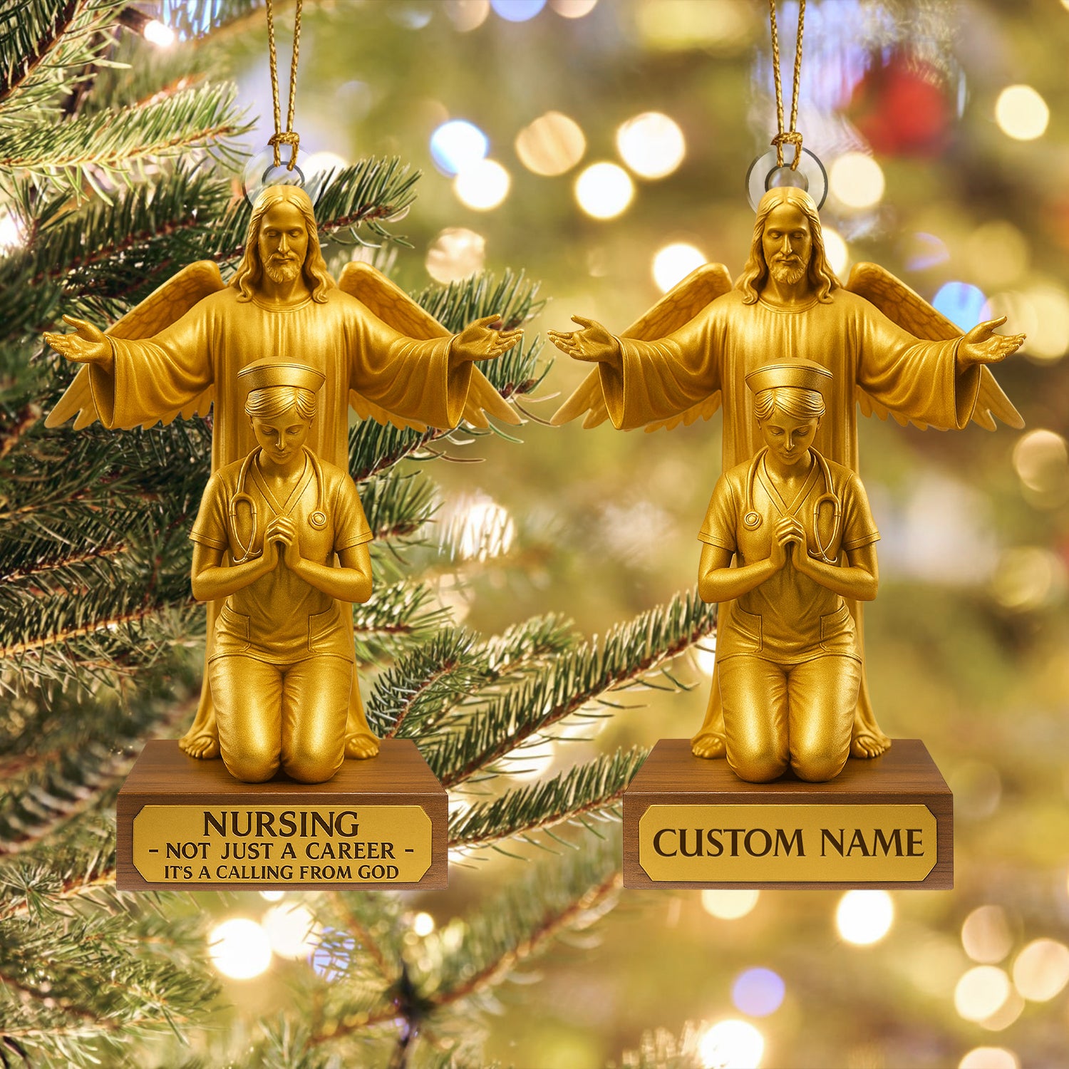 Personalized Nurse Angel Ornament, Guardian Angel Nursing Ornament, Christmas Gift For RN And LPN