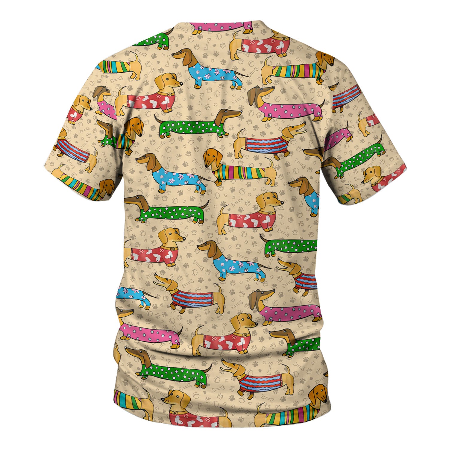 Dachshund Dog Scrub Top - Funny Animal Lover Scrubs For Women - RN LPN CNA Healthcare Workers Gift