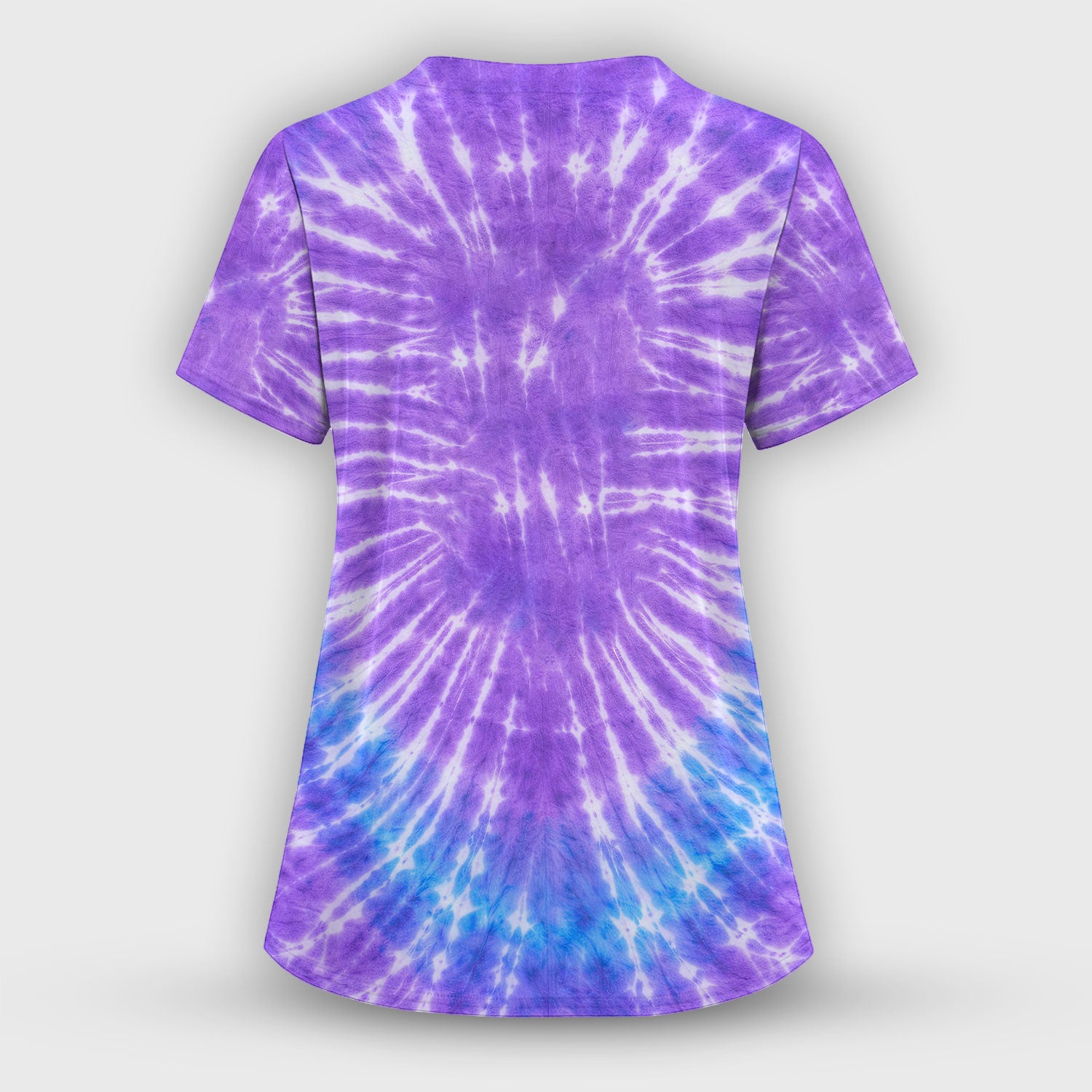 Easter Peep Tie Dye Scrub Top, Easter Bunny Nurse Shirt For Women, Breathable Fabrics Nursing Uniform