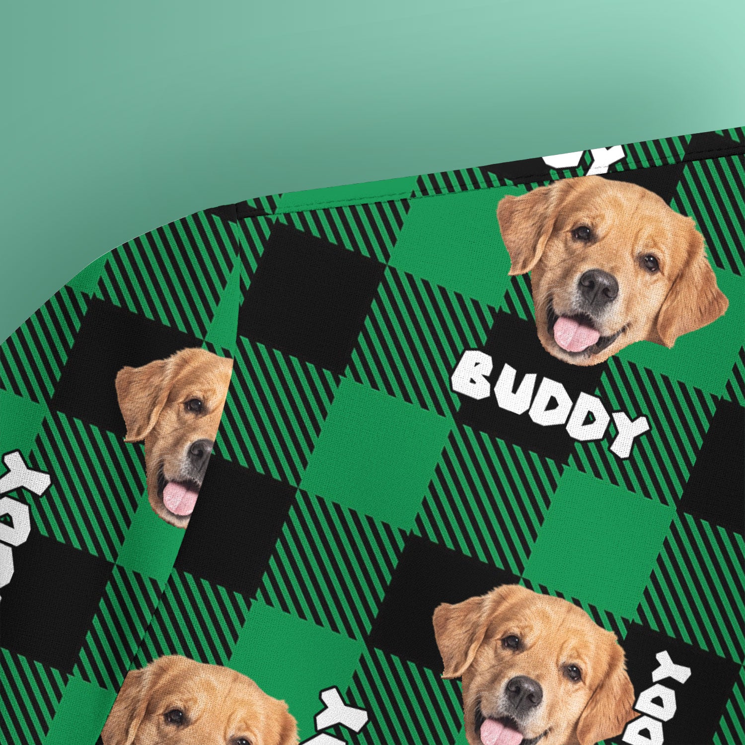 Custom Dog Face Scrub Top, Personalized Pet Photo Checkered Pattern Shirt, Custom Name Vet Tech Gift For Nursing