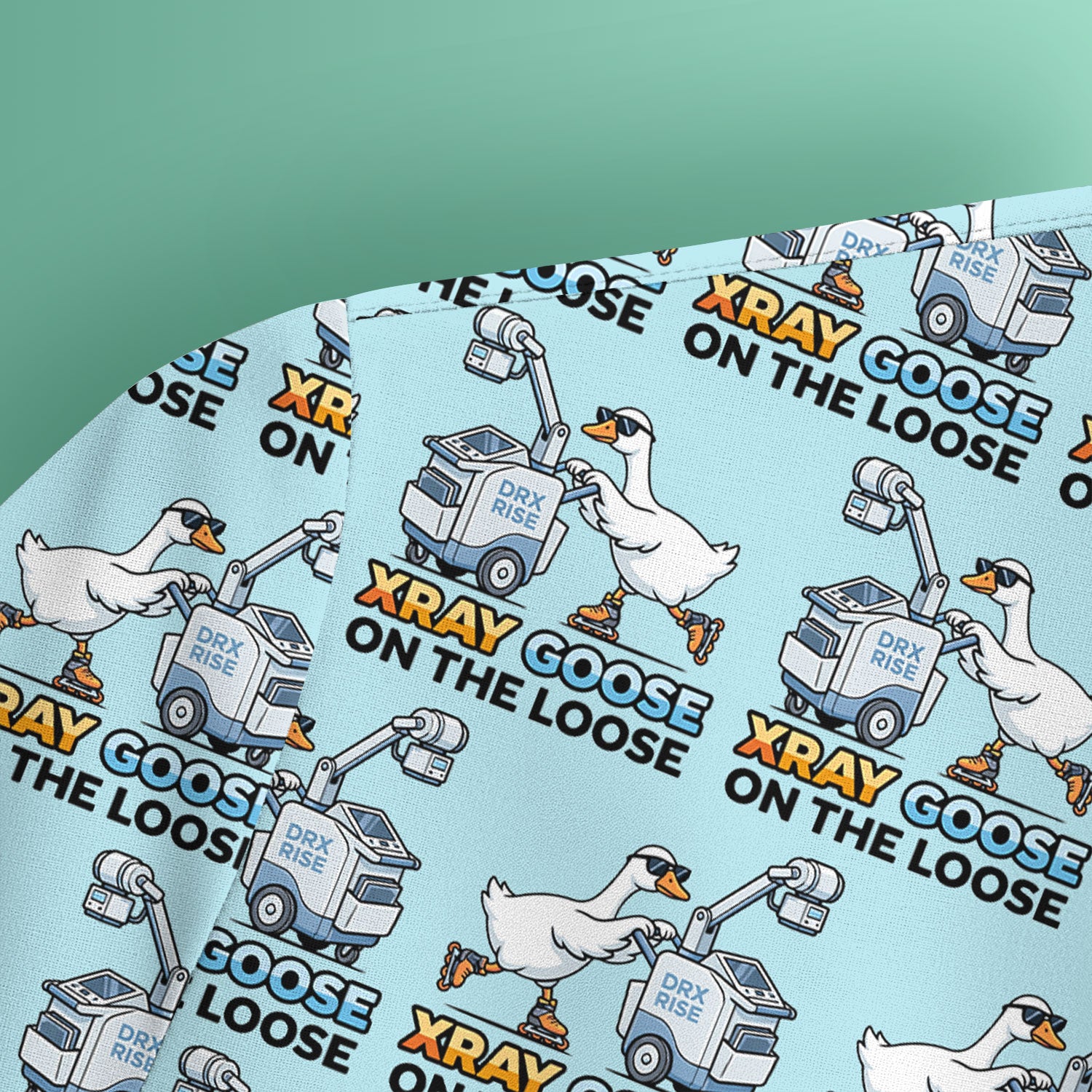 Funny Xray Goose On The Loose Pattern Scrub Top, Comfortable Scrubs for Nurses