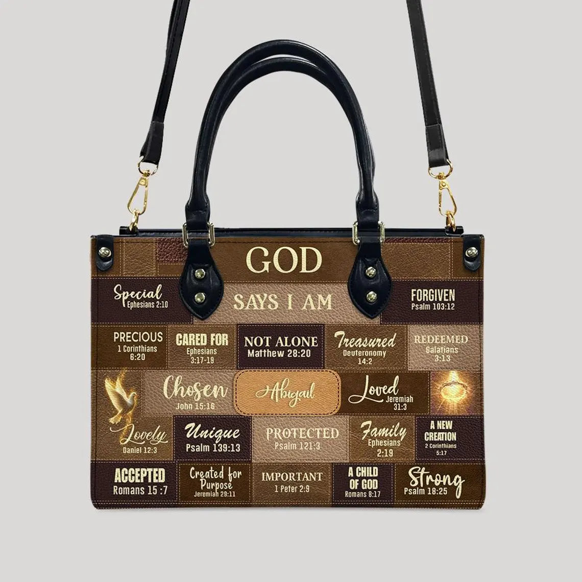 Personalized Nurse Handbag for Women, God Say I Am Handbag Multiple Color Options, Gift for CNA RN LPN