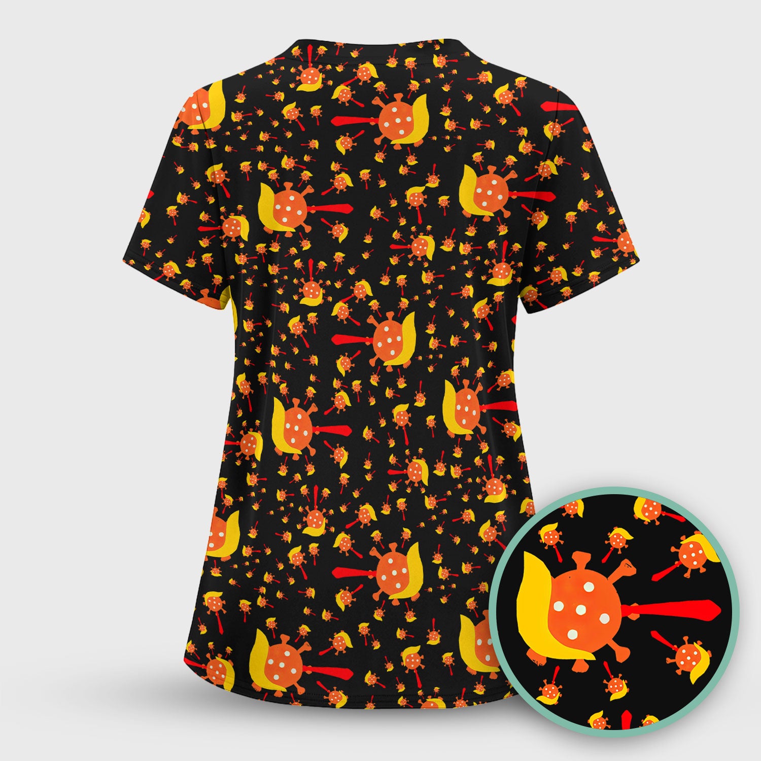 The Deadliest Virus Is Ignorance Scrub Top - Black Nursing Uniform - Comfortable Scrubs for Women