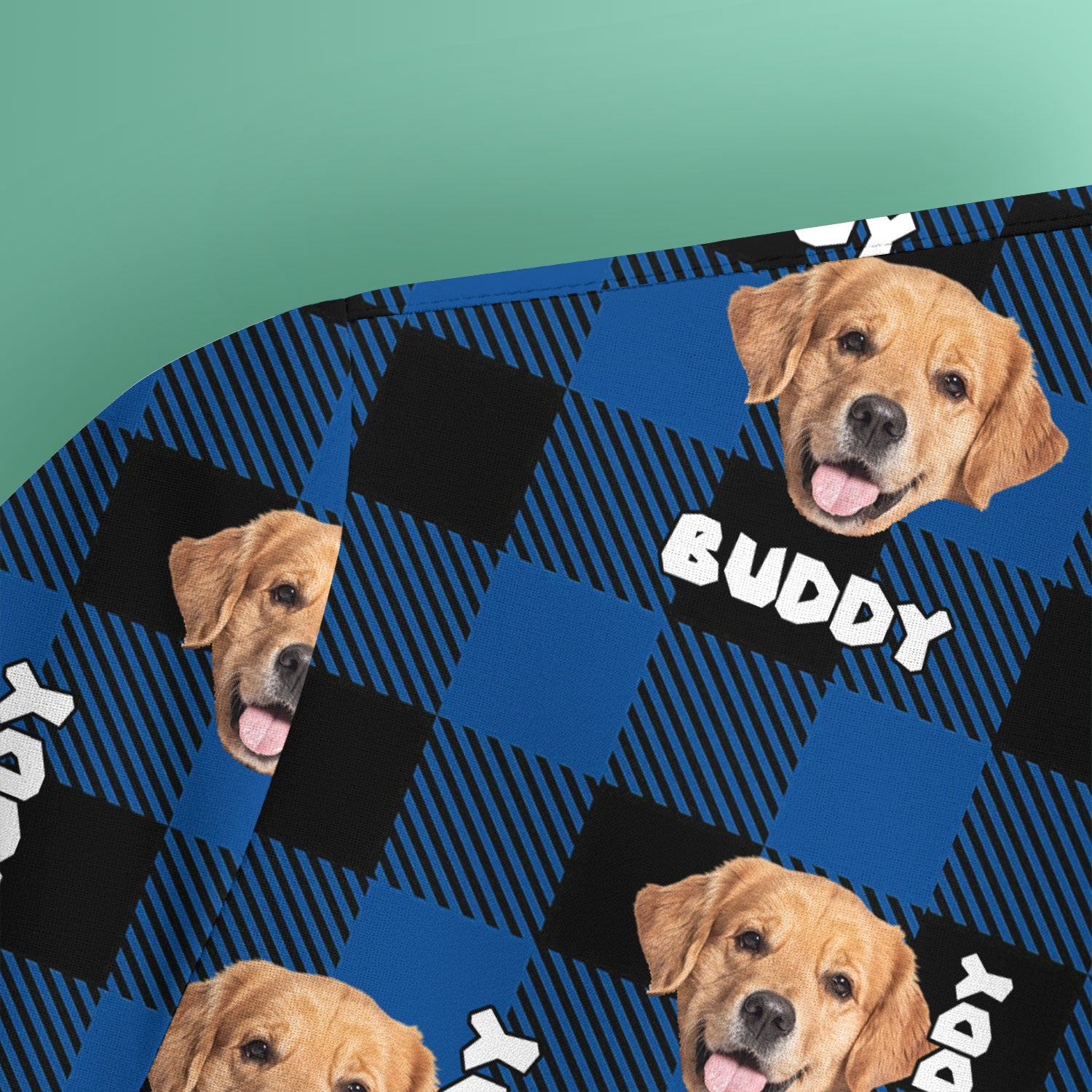 Custom Dog Face Scrub Top, Personalized Pet Photo Checkered Pattern Shirt, Custom Name Vet Tech Gift For Nursing