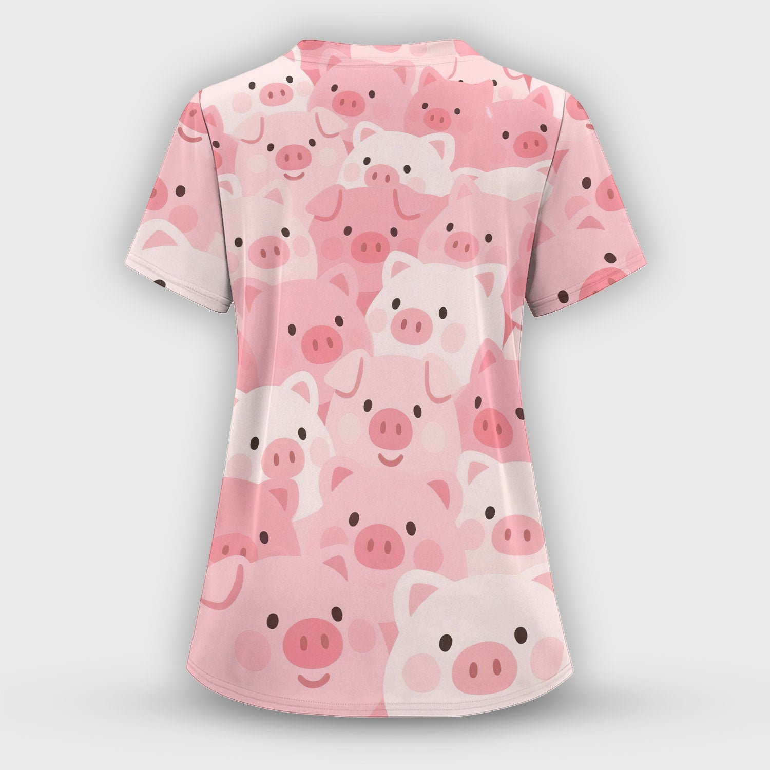 Cute Pig Nursing Scrub Set, Comfortable Scrubs For Nurses