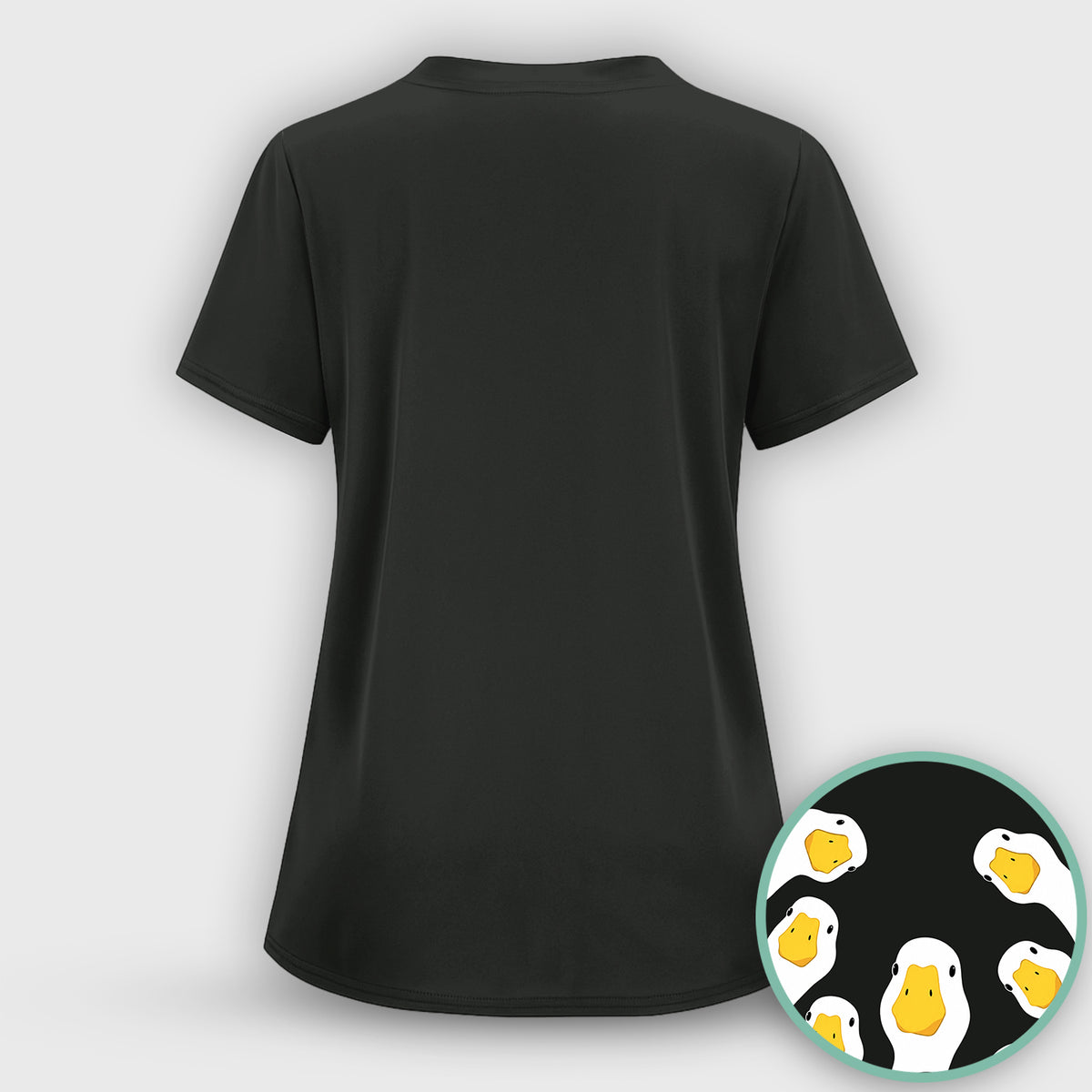 Funny Peekaboo Goose Faces Scrub Top, Comfortable Scrubs for Nurses