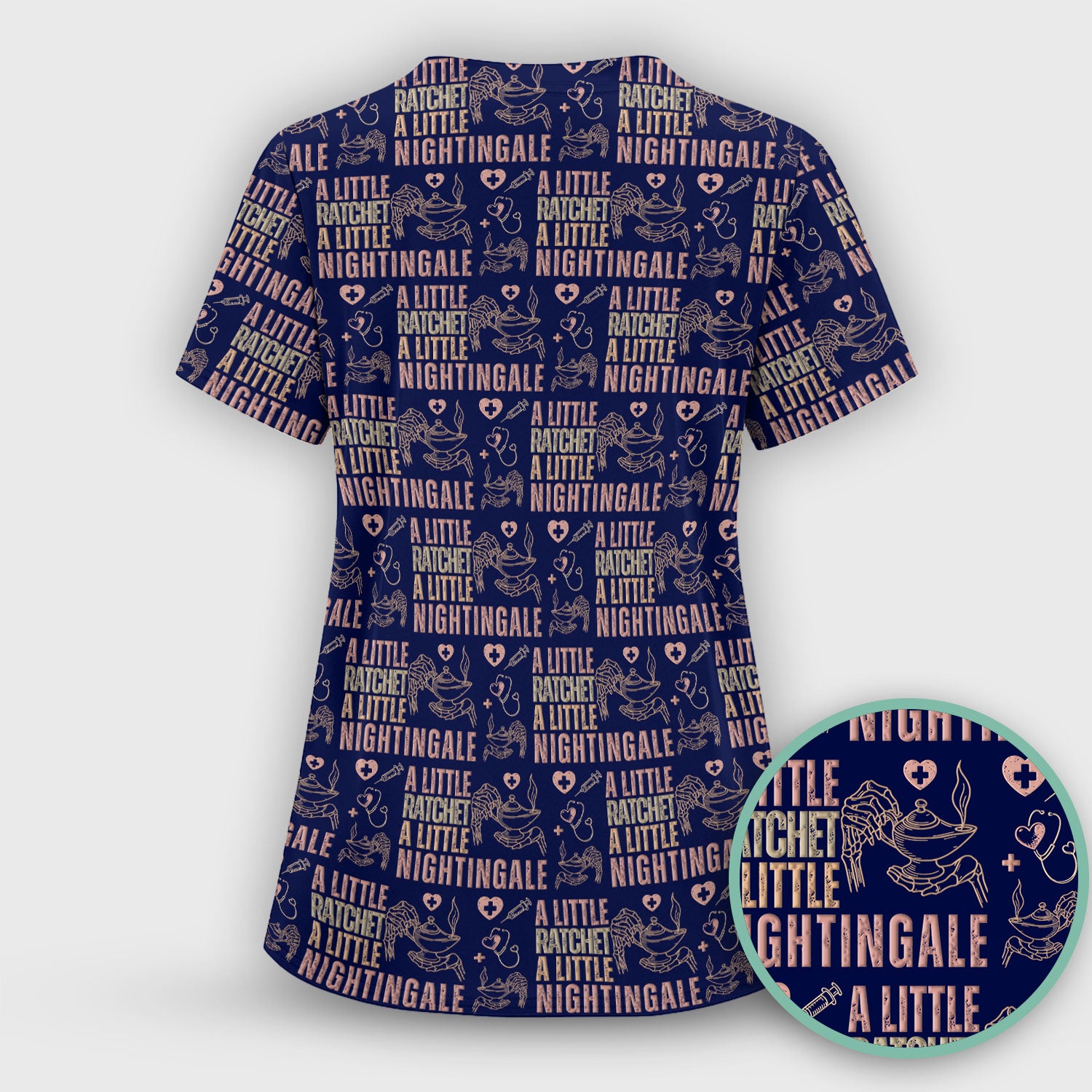 A Little Ratchet A Little Nightingale Nurse Scrub Top, Breathable Fabrics Nursing Uniform