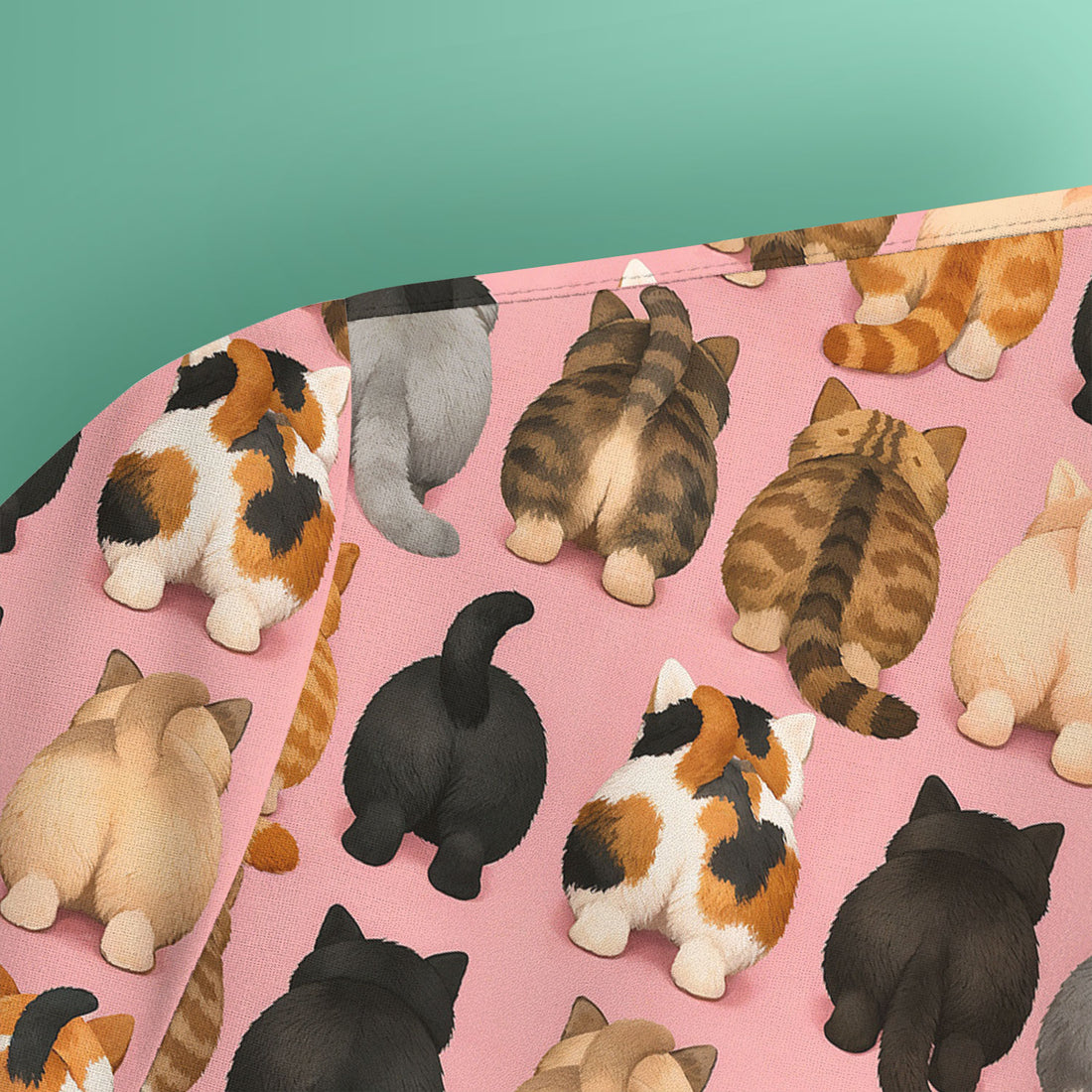 Cute Cats Back View Pattern Scrubs Top, Comfortable Scrubs for Nurses